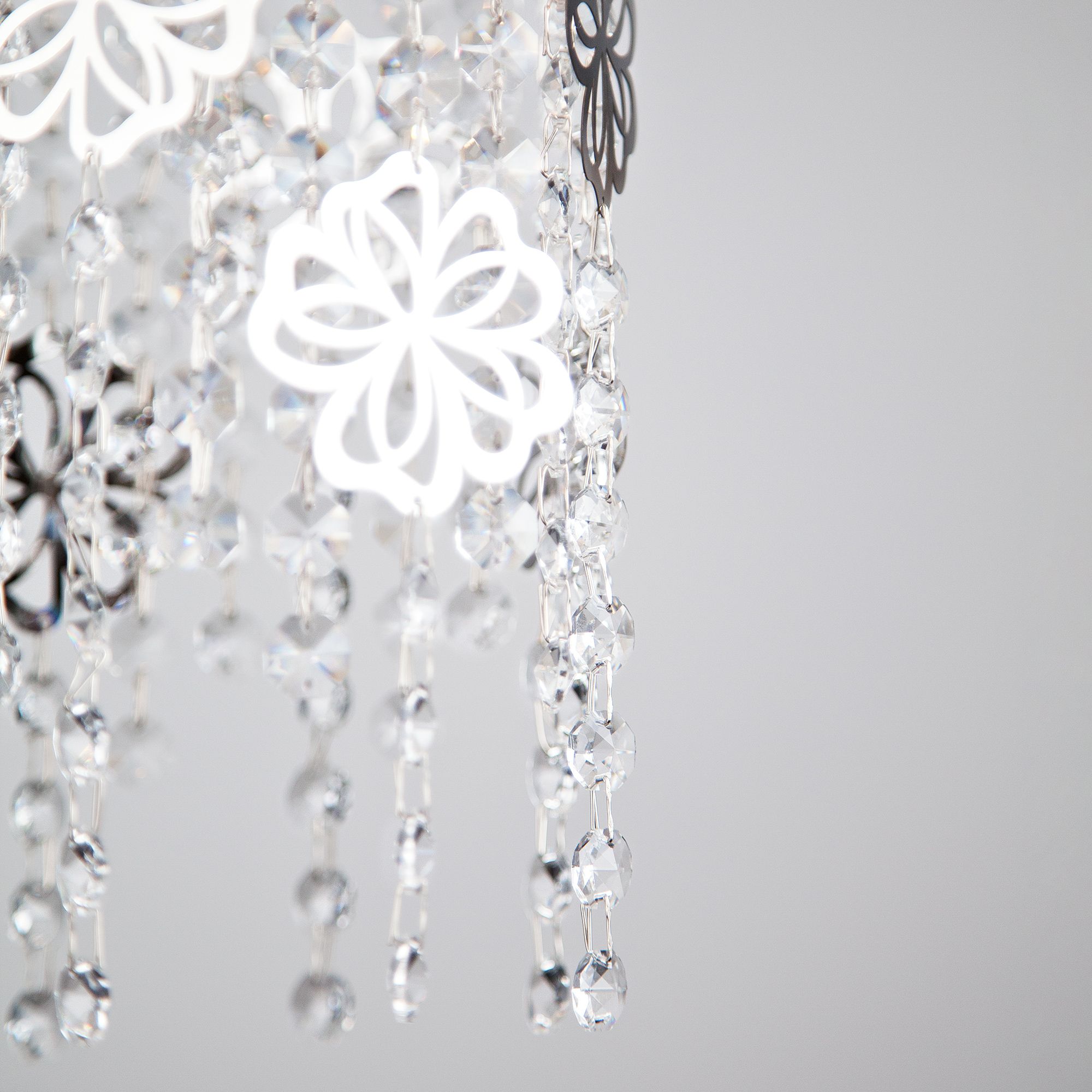 Подвесной светильник с хрусталем Eurosvet Flower 10083/3 хром / прозрачный хрусталь. Фото 5