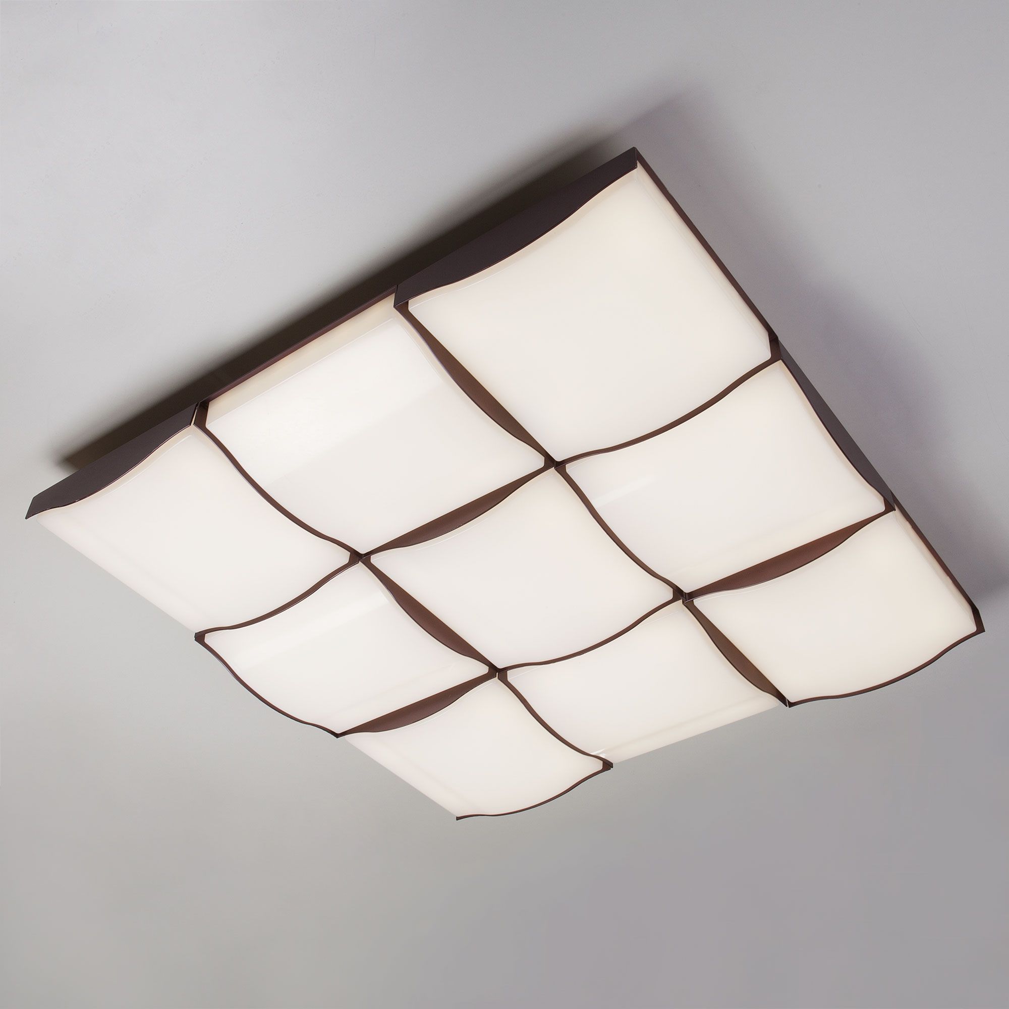 Светодиодный потолочный светильник Eurosvet Relief 90031/9 / потолочный светильник кофе. Фото 1