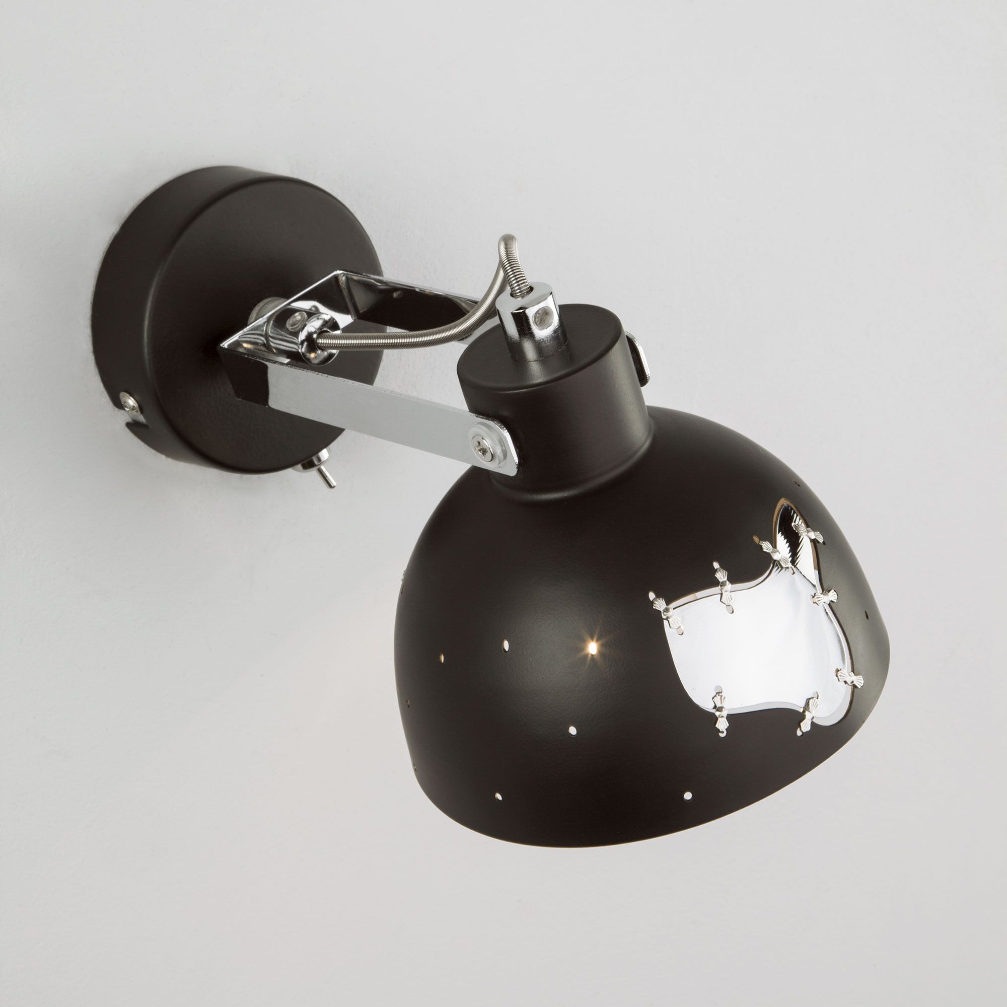 Настенный светильник с поворотными плафонами Eurosvet Grunge 20069/1 черный. Фото 5