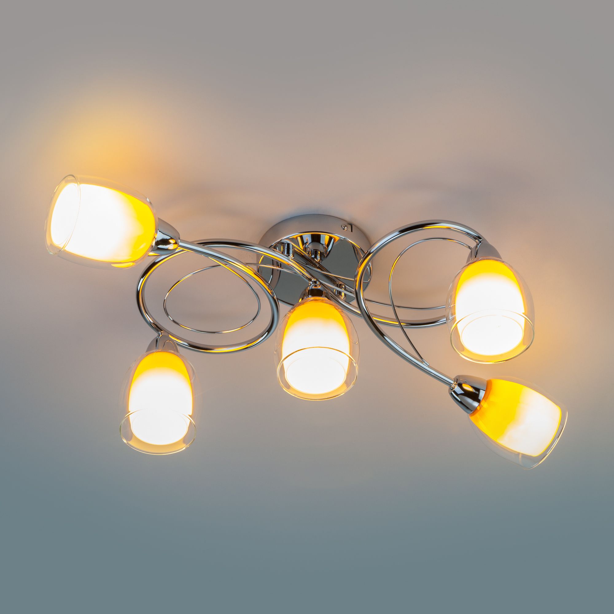 Потолочный светильник с плафонами  Potpourri 30153/5 желтый. Фото 4