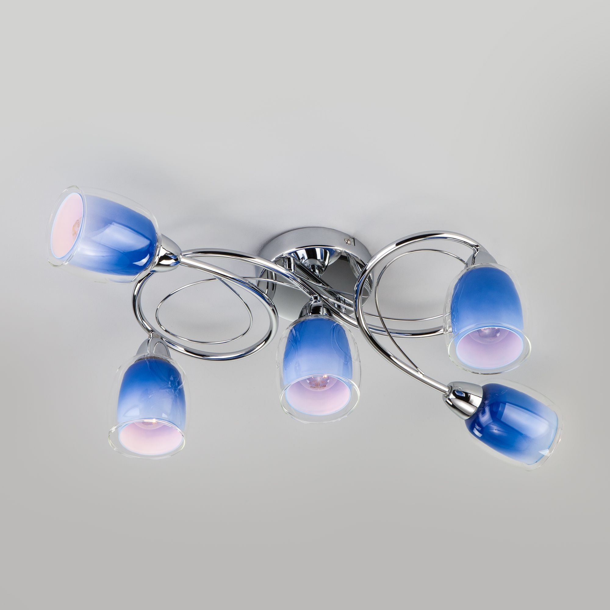 Потолочный светильник с плафонами  Potpourri 30153/5 синий. Фото 1