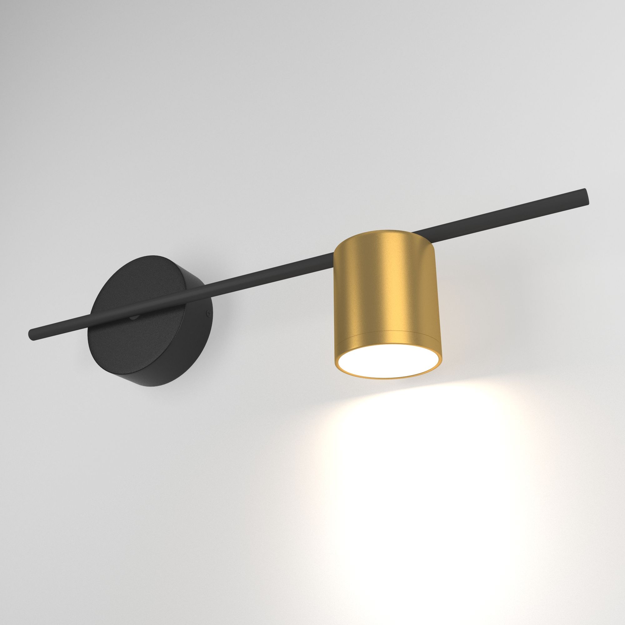 Настенный светодиодный светильник  Acru LED Elektrostandard Acru MRL LED 1019 черный/золото. Фото 1