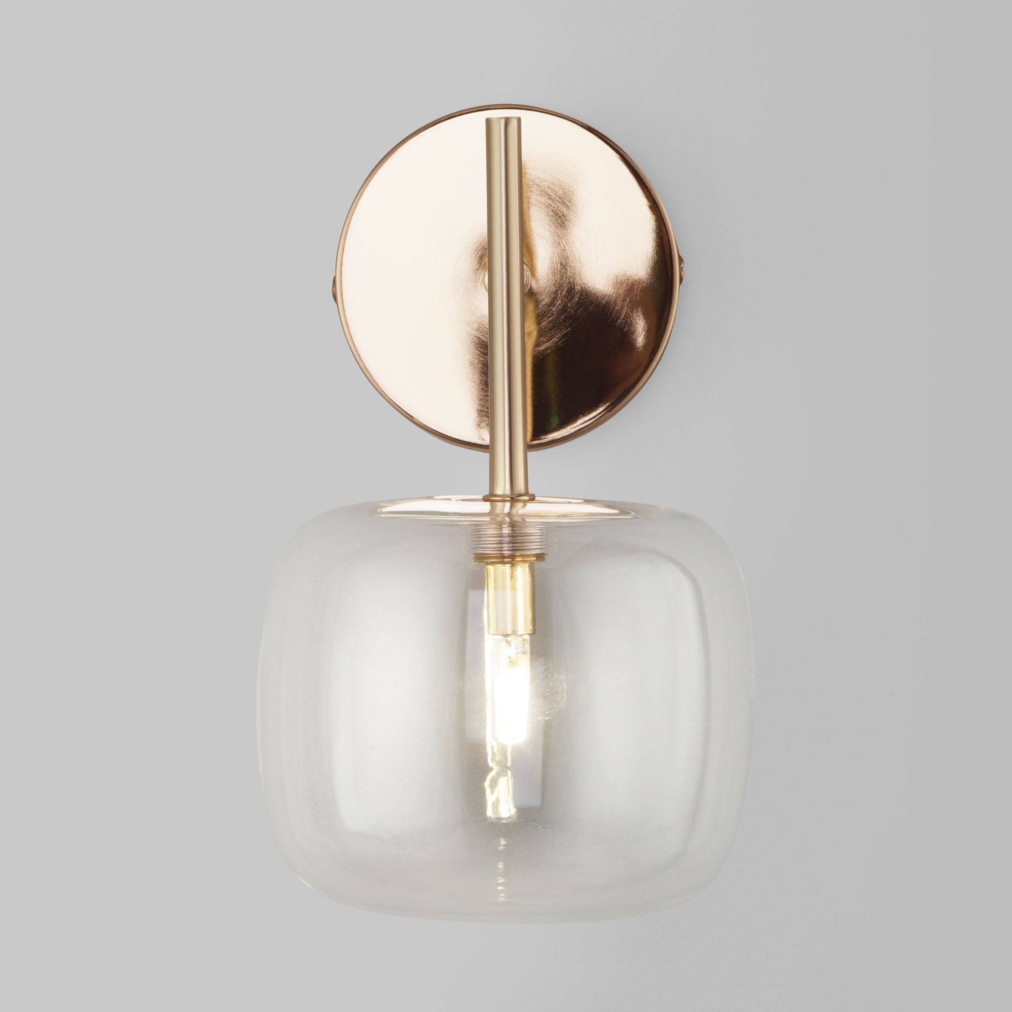 Настенный светильник со стеклянным плафоном Eurosvet Jar 70128/1 золото. Фото 3