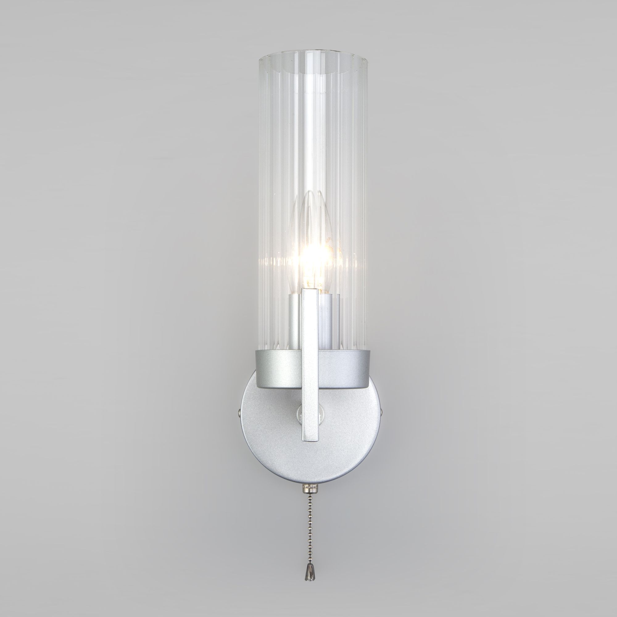 Настенный светильник со стеклянным плафоном Eurosvet Arganie 60133/1 серебро. Фото 3
