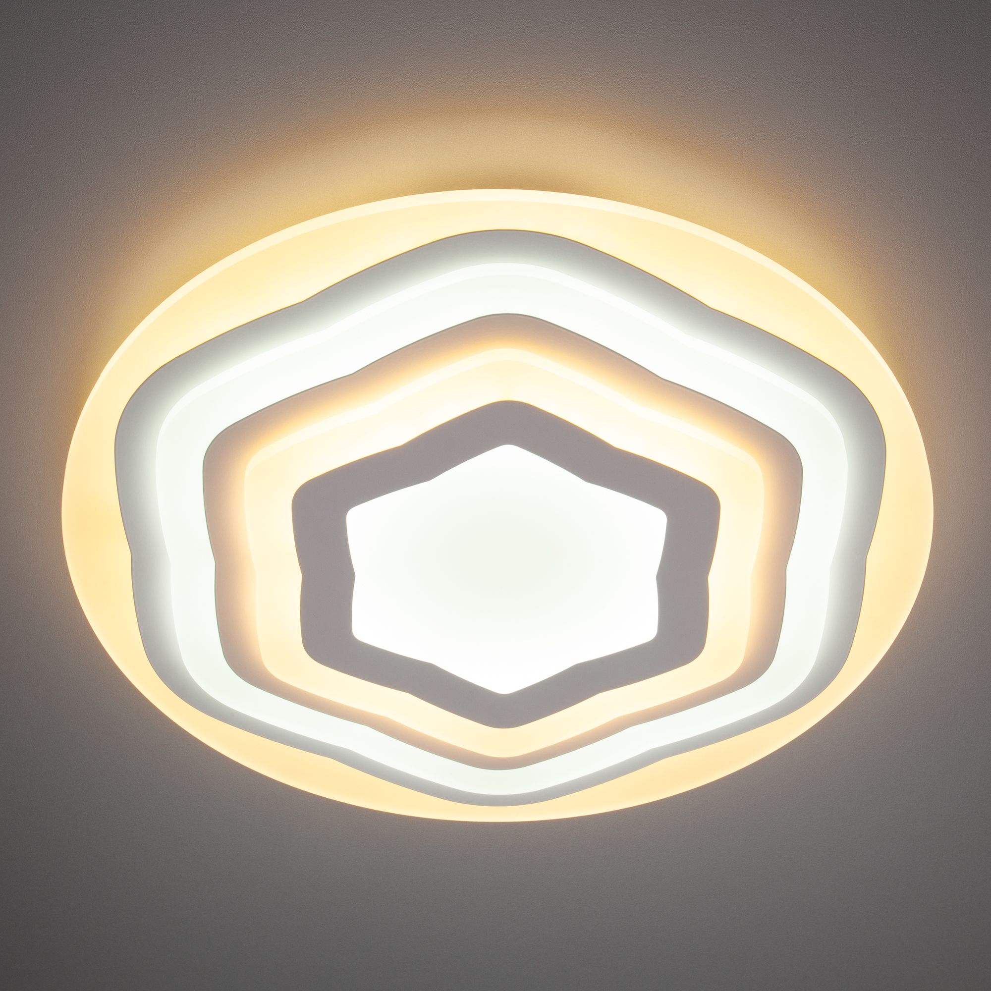 Круглый потолочный светильник с пультом Eurosvet Siluet 90117/1 белый. Фото 3