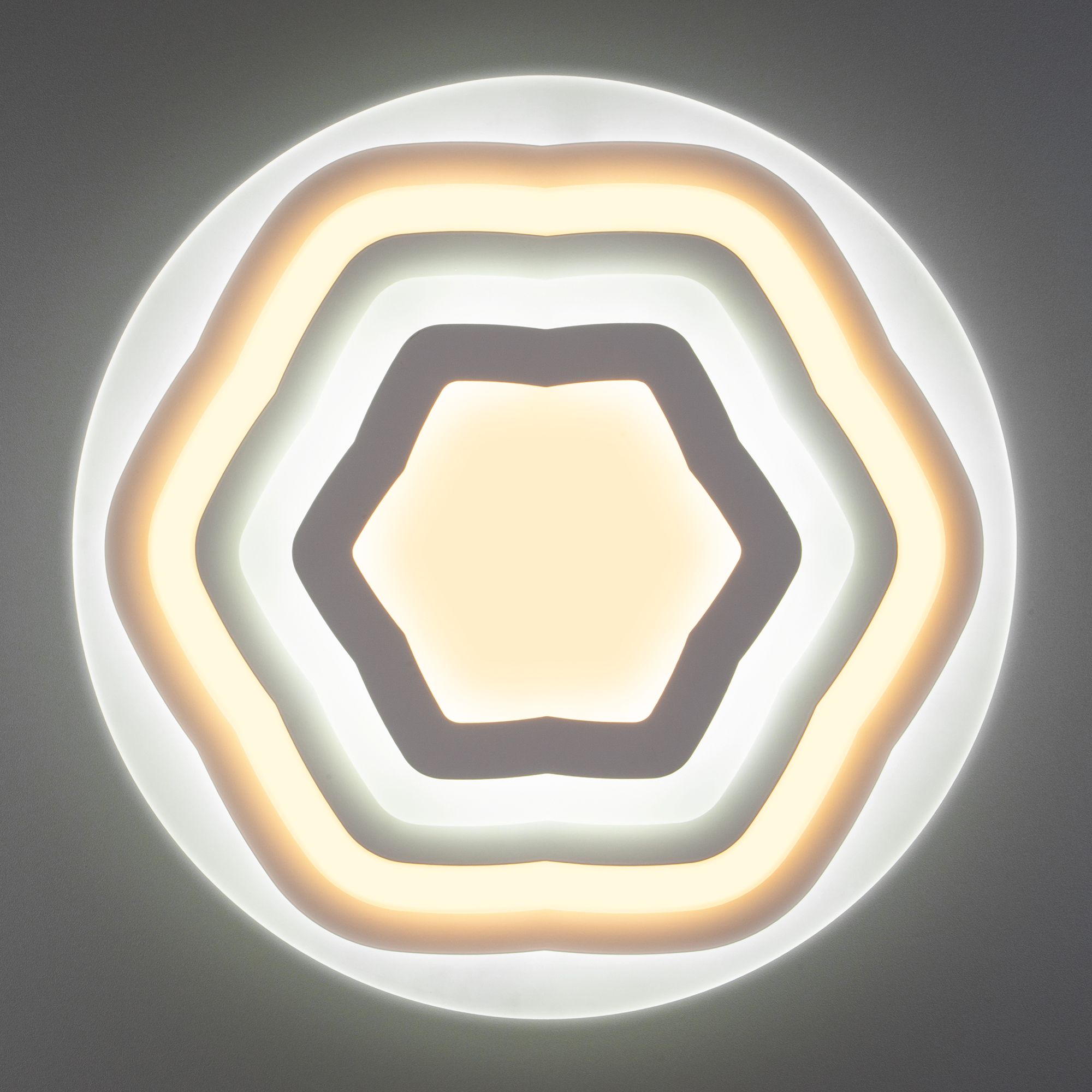 Круглый потолочный светильник с пультом Eurosvet Siluet 90117/1 белый. Фото 5