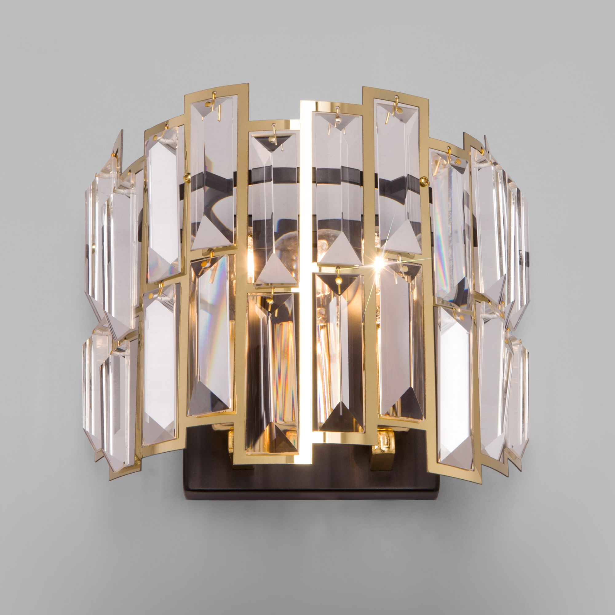 Настенный светильник с хрусталем Bogate's Zolletta 339/2 золото / черный. Фото 4