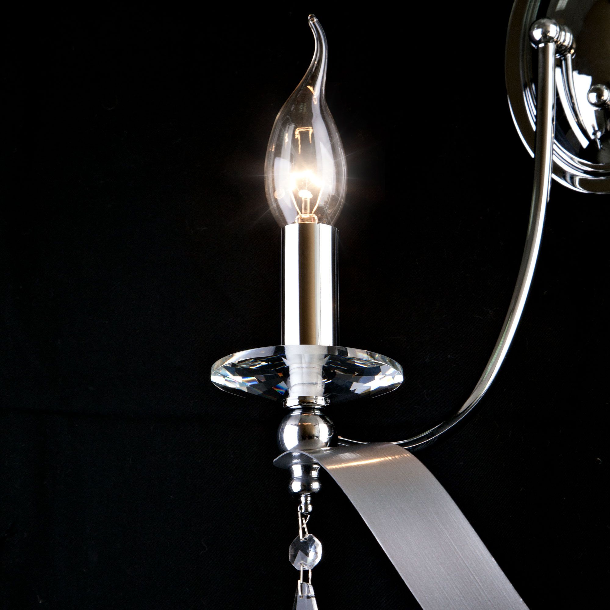 Настенный светильник с хрусталем Eurosvet Adelia 60064/2 хром. Фото 3