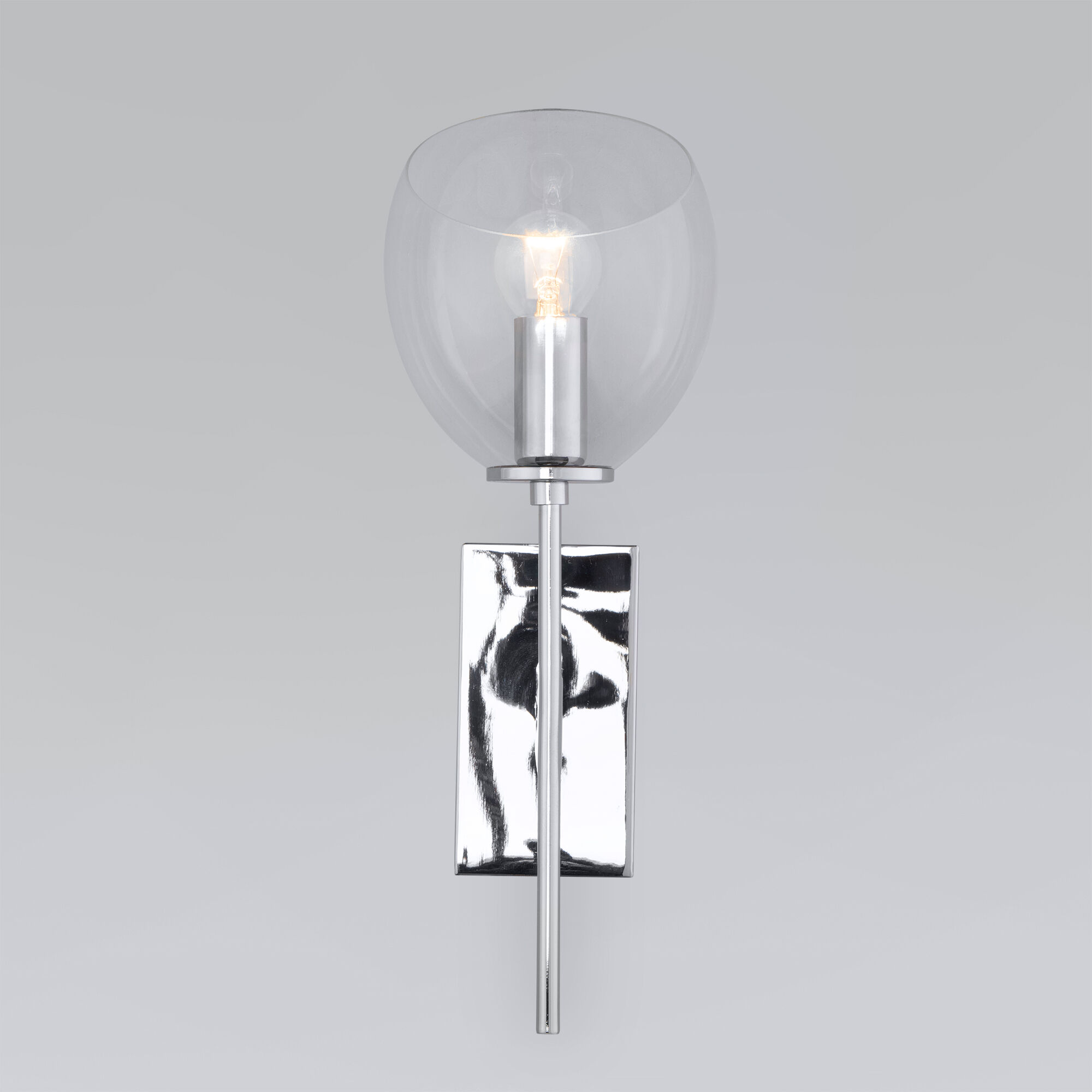 Настенный светильник со стеклянным плафоном Eurosvet Arrista 60130/1 хром. Фото 2