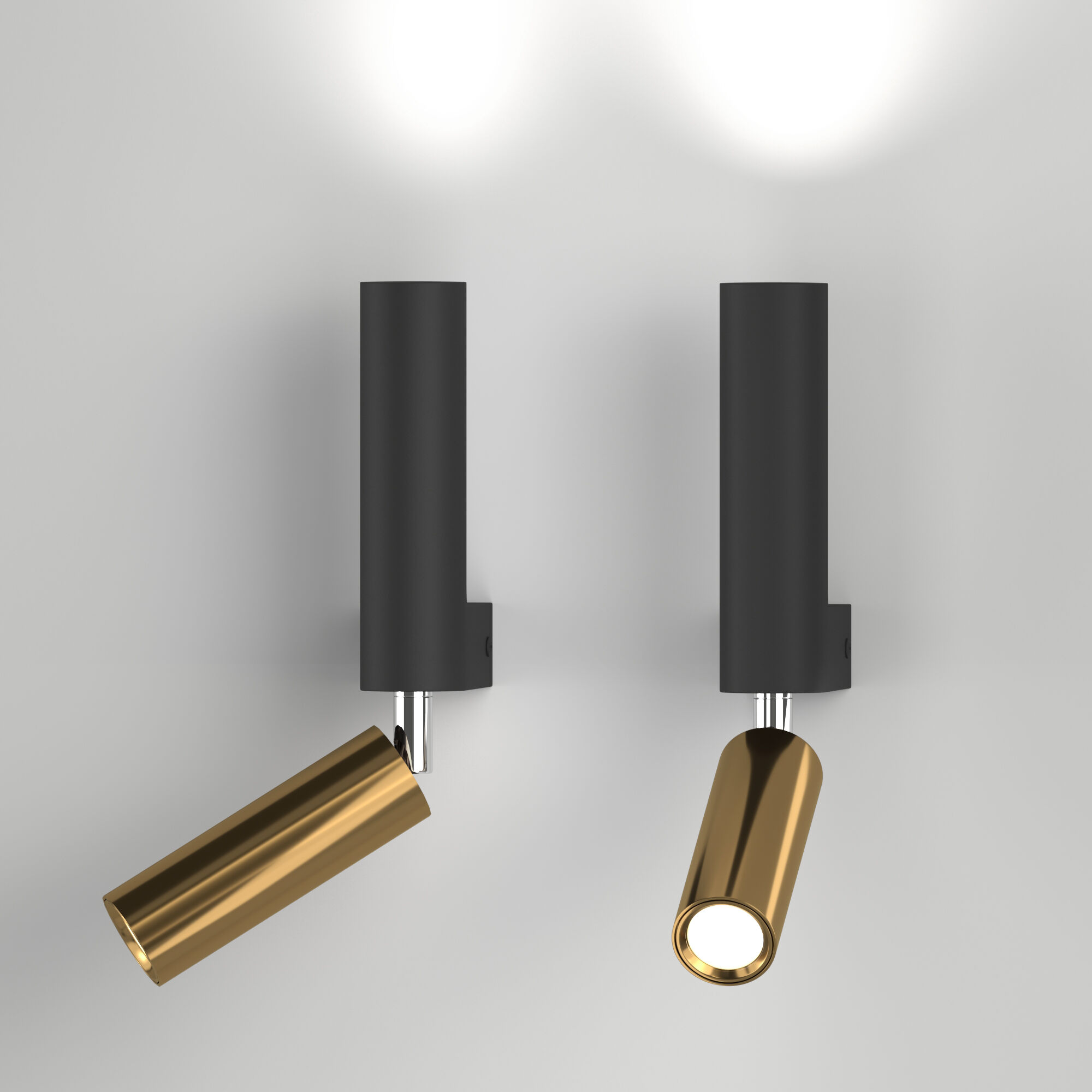 Настенный светодиодный светильник в стиле лофт Eurosvet Pitch 40020/1 LED черный/латунь. Фото 3