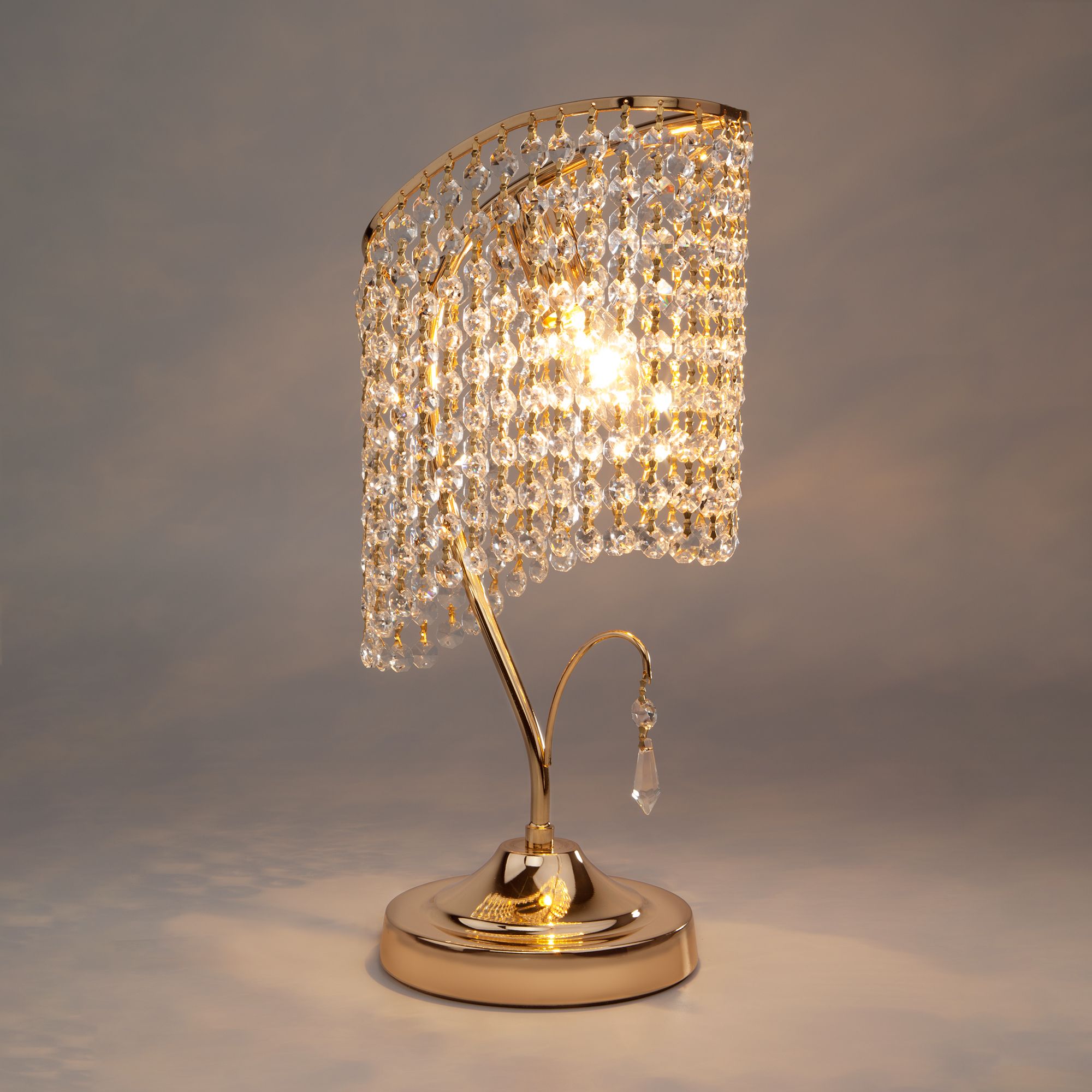 Настольная лампа с хрусталем Eurosvet Katria 3122/1 золото Strotskis. Фото 3