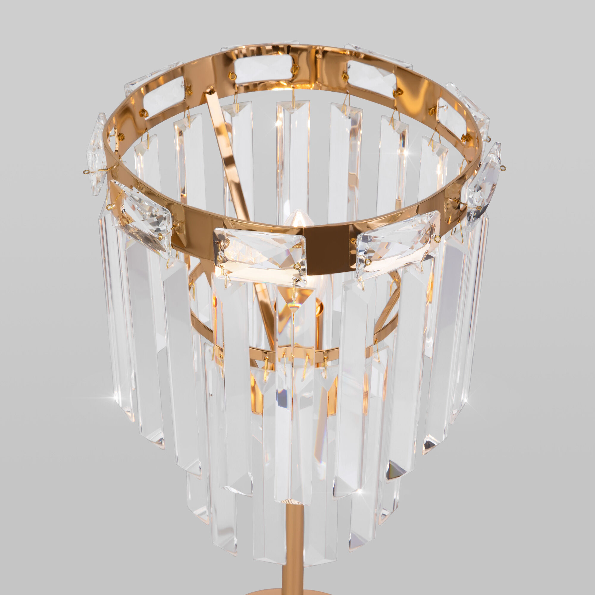 Настольный светильник с хрусталем Eurosvet Elegante 01136/1 золото. Фото 2