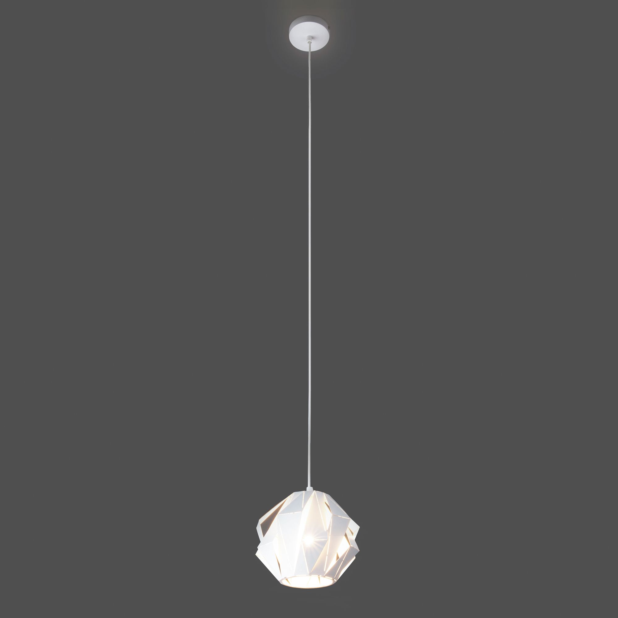 Подвесной светильник с тросом 1,8 м Eurosvet Moire Long 50157/1 белый. Фото 3