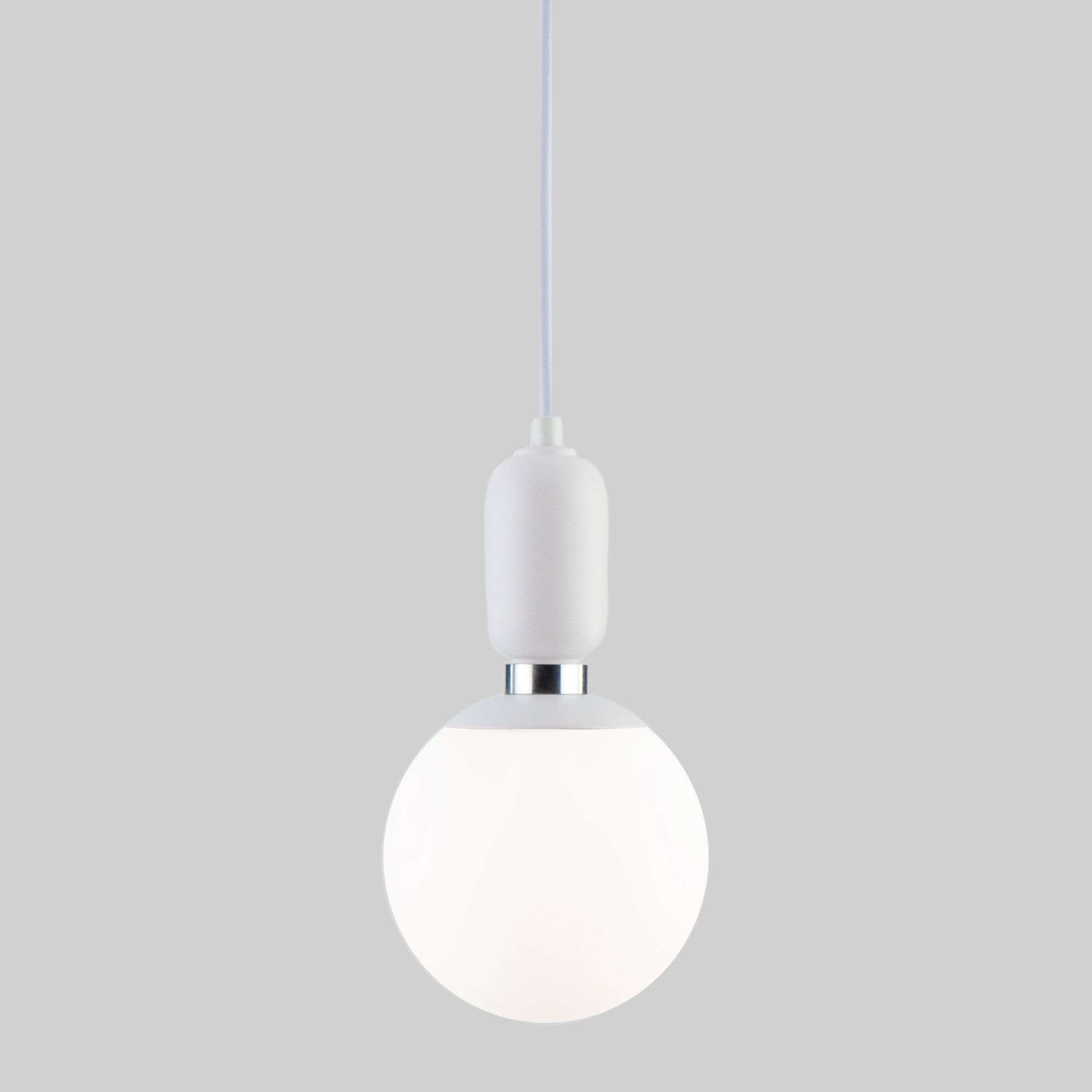 Подвесной светильник со стеклянным плафоном Eurosvet Bubble 50151/1 белый. Фото 1