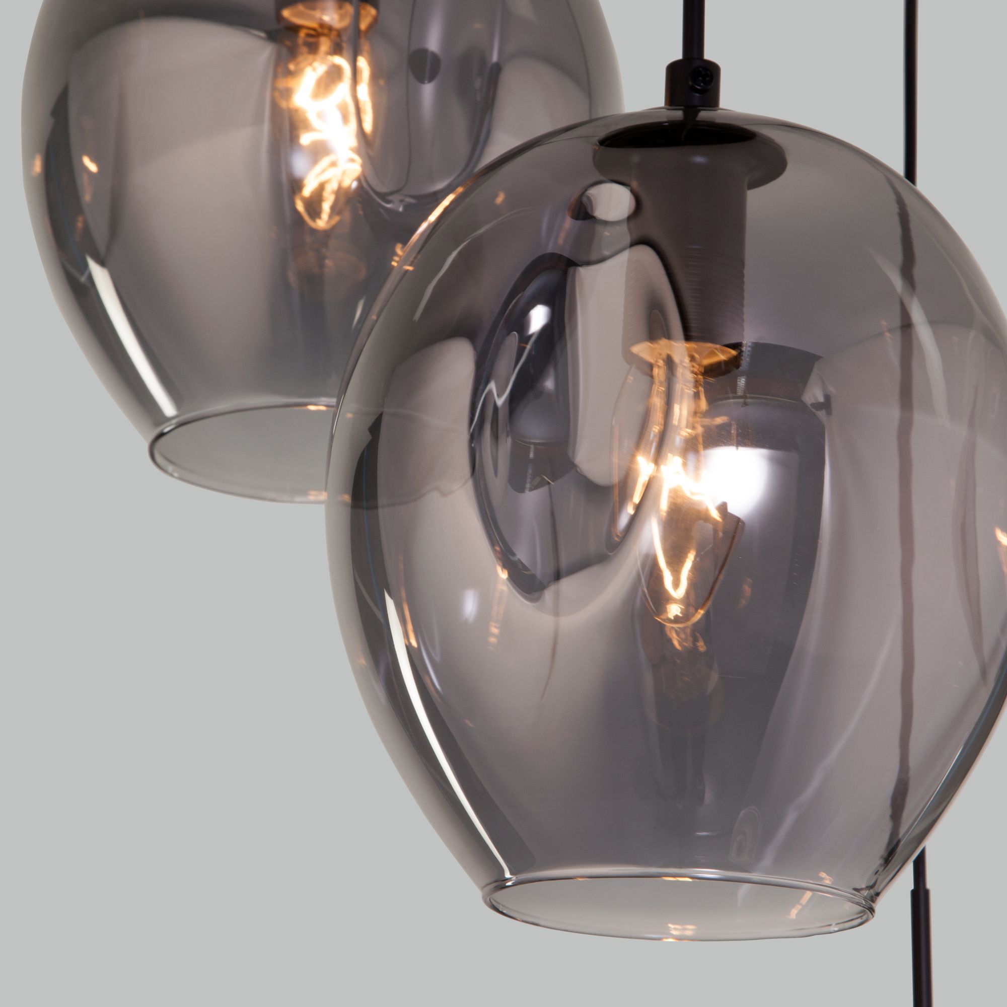 Подвесной светильник со стеклянным плафоном Eurosvet Mill 50195/3 черный жемчуг. Фото 2