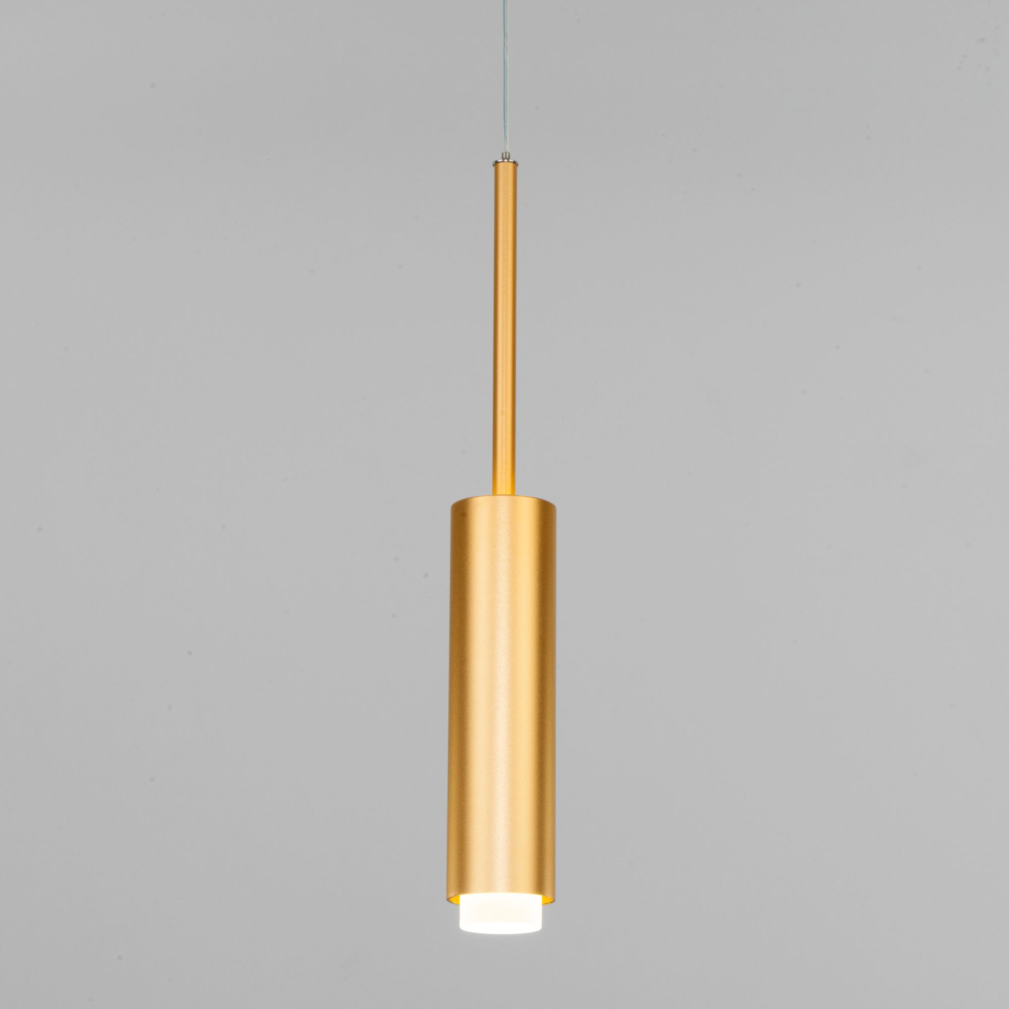 Подвесной светодиодный светильник в стиле лофт Eurosvet Dante 50203/1 LED матовое золото. Фото 1