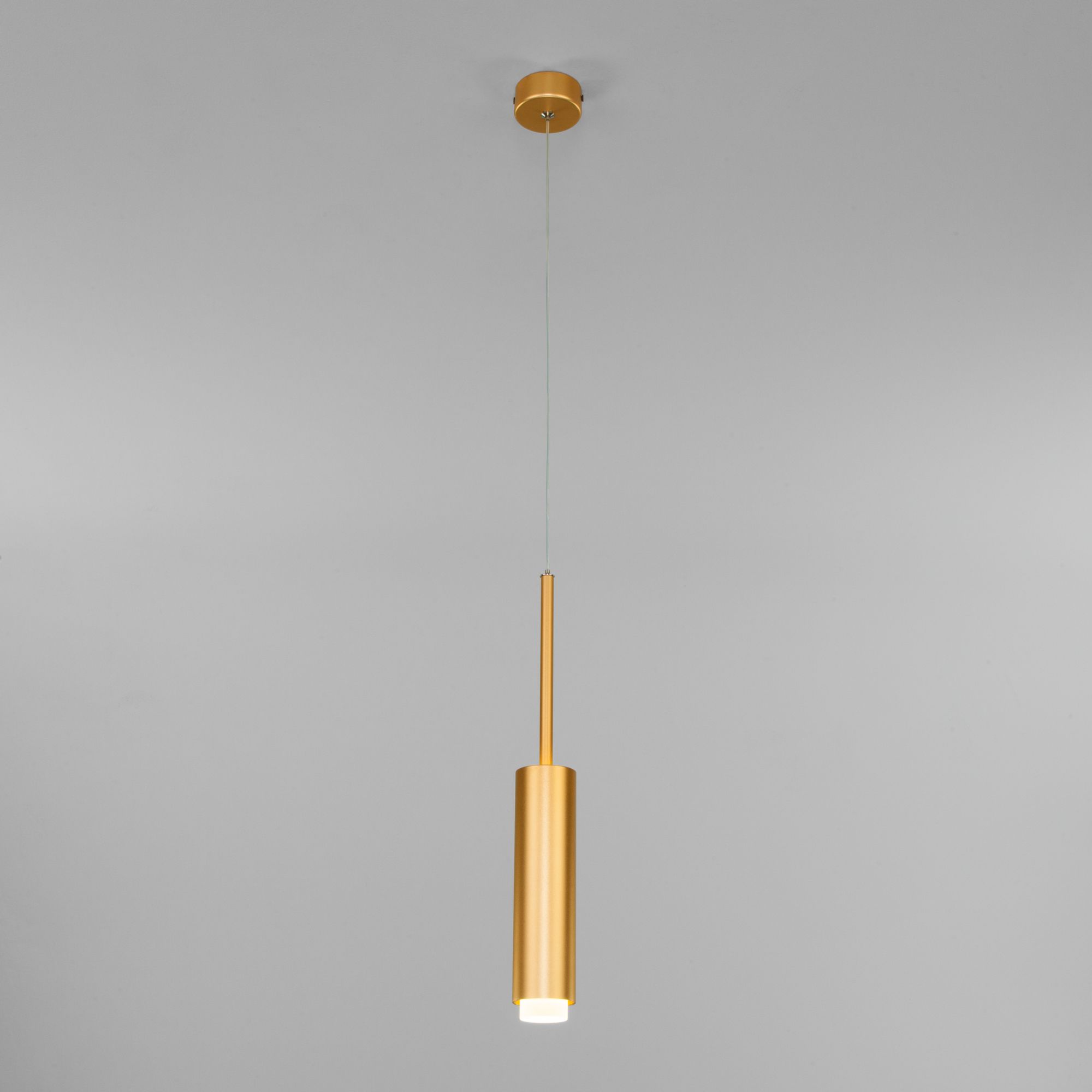 Подвесной светодиодный светильник в стиле лофт Eurosvet Dante 50203/1 LED матовое золото. Фото 2