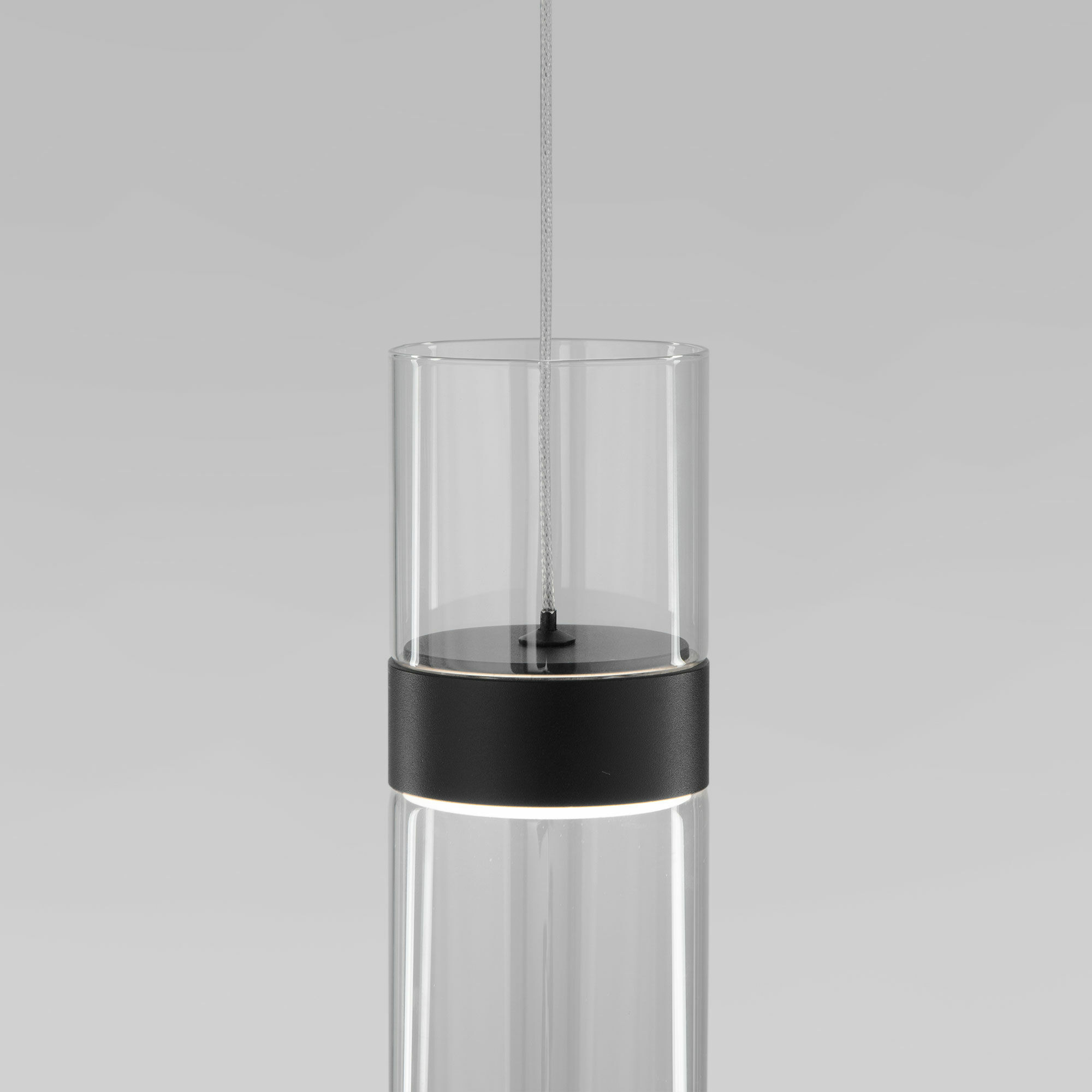 Подвесной светодиодный светильник в стиле лофт Eurosvet Lumen 50244/1 LED черный/прозрачный. Фото 3