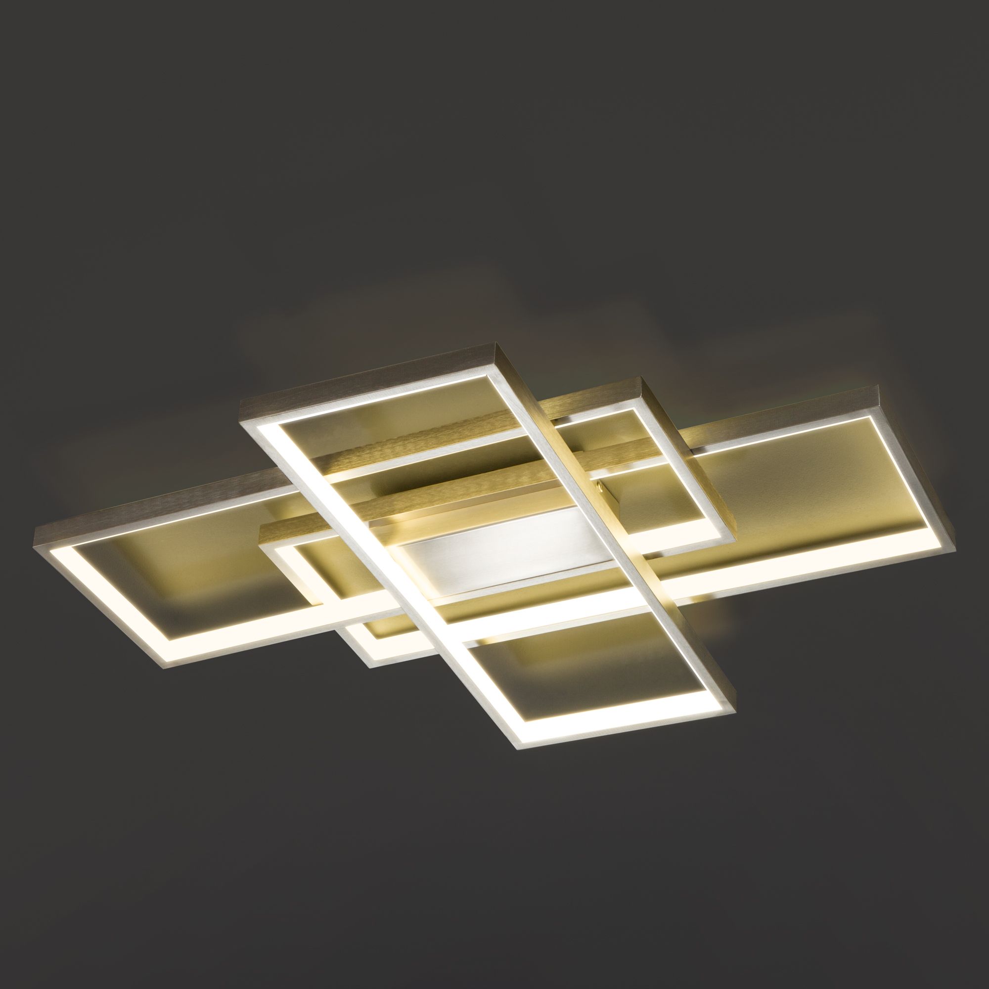Потолочный светодиодный светильник в стиле минимализм Eurosvet Direct 90177/3 сатин-никель. Фото 1