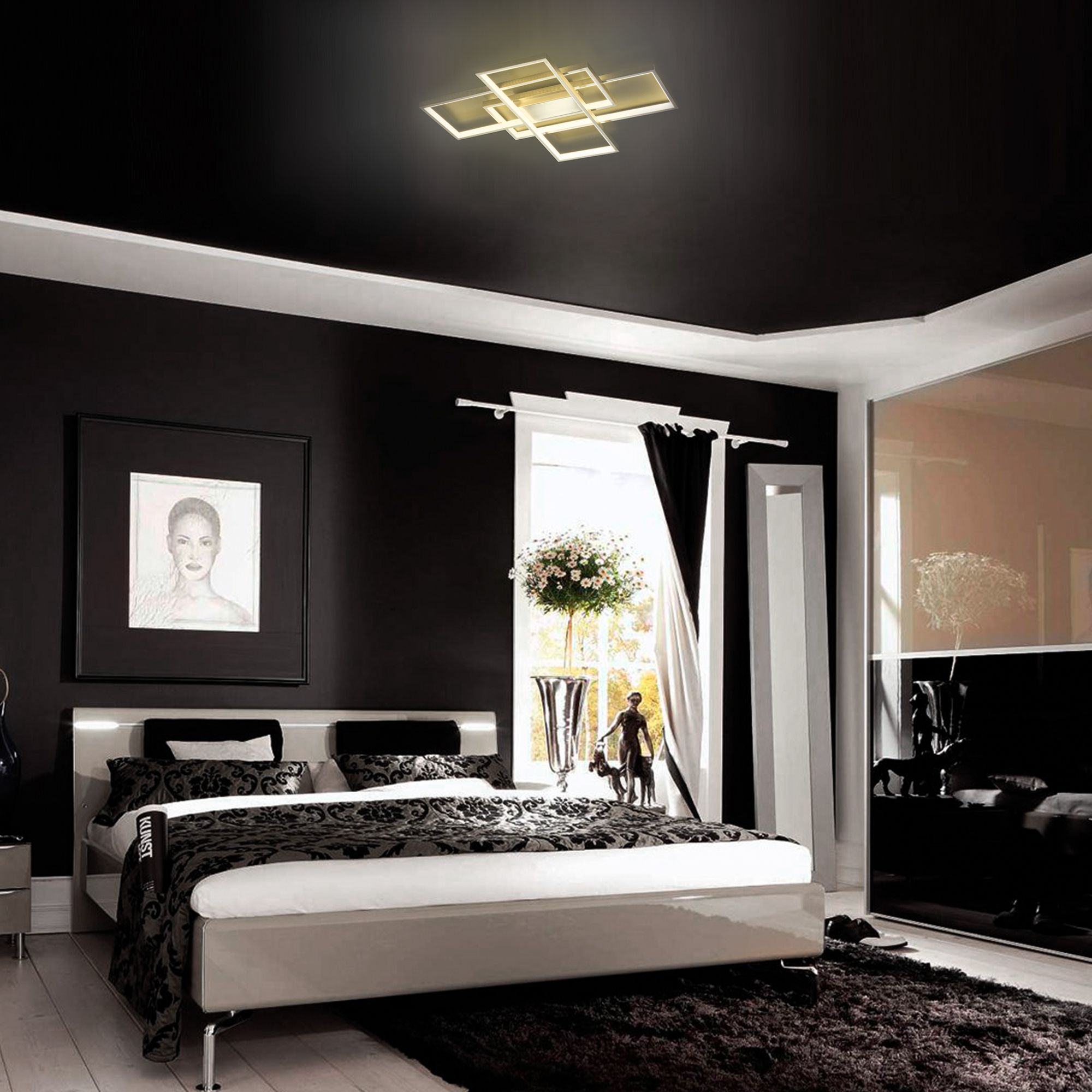 Потолочный светодиодный светильник в стиле минимализм Eurosvet Direct 90177/3 сатин-никель. Фото 2