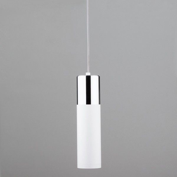 Подвесной светодиодный светильник в стиле лофт 50135/1 LED хром / белый