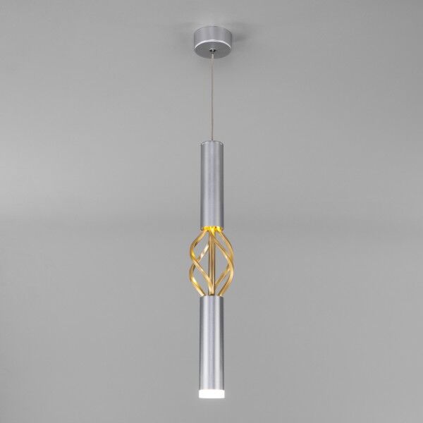 Подвесной светодиодный светильник в стиле лофт 50191/1 LED серебро / золото