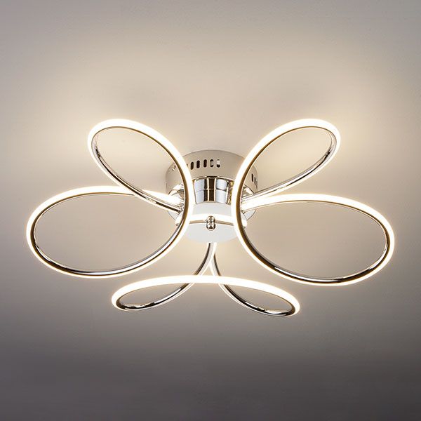 Потолочный светодиодный светильник в стиле минимализм 90083/3 хром