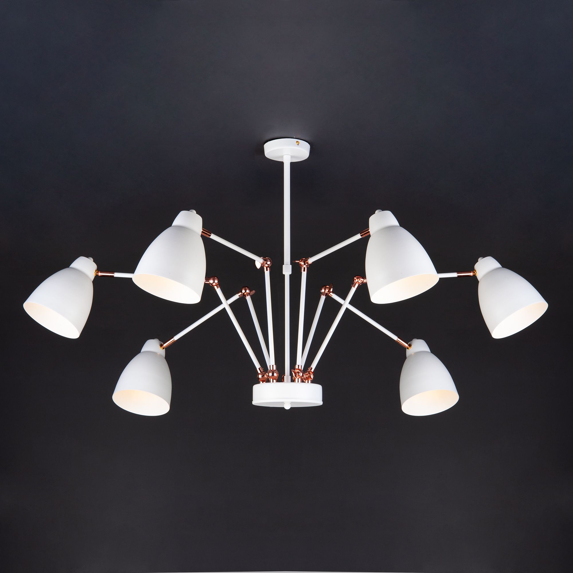 Светильник в стиле лофт с поворотными рожками Eurosvet Loft 70084/6 белый. Фото 6