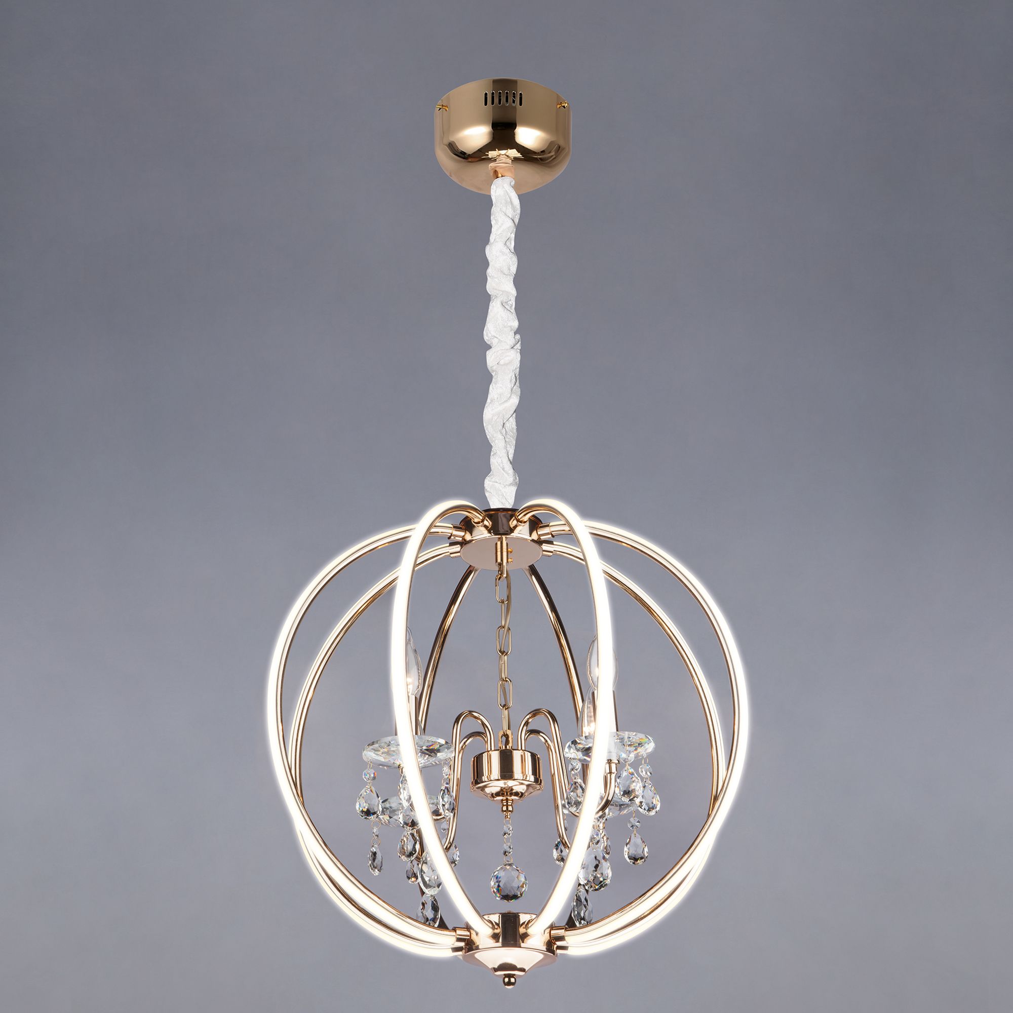 Светодиодный подвесной светильник с хрусталем и пультом Bogate's Atlas 418/8 Strotskis. Фото 2