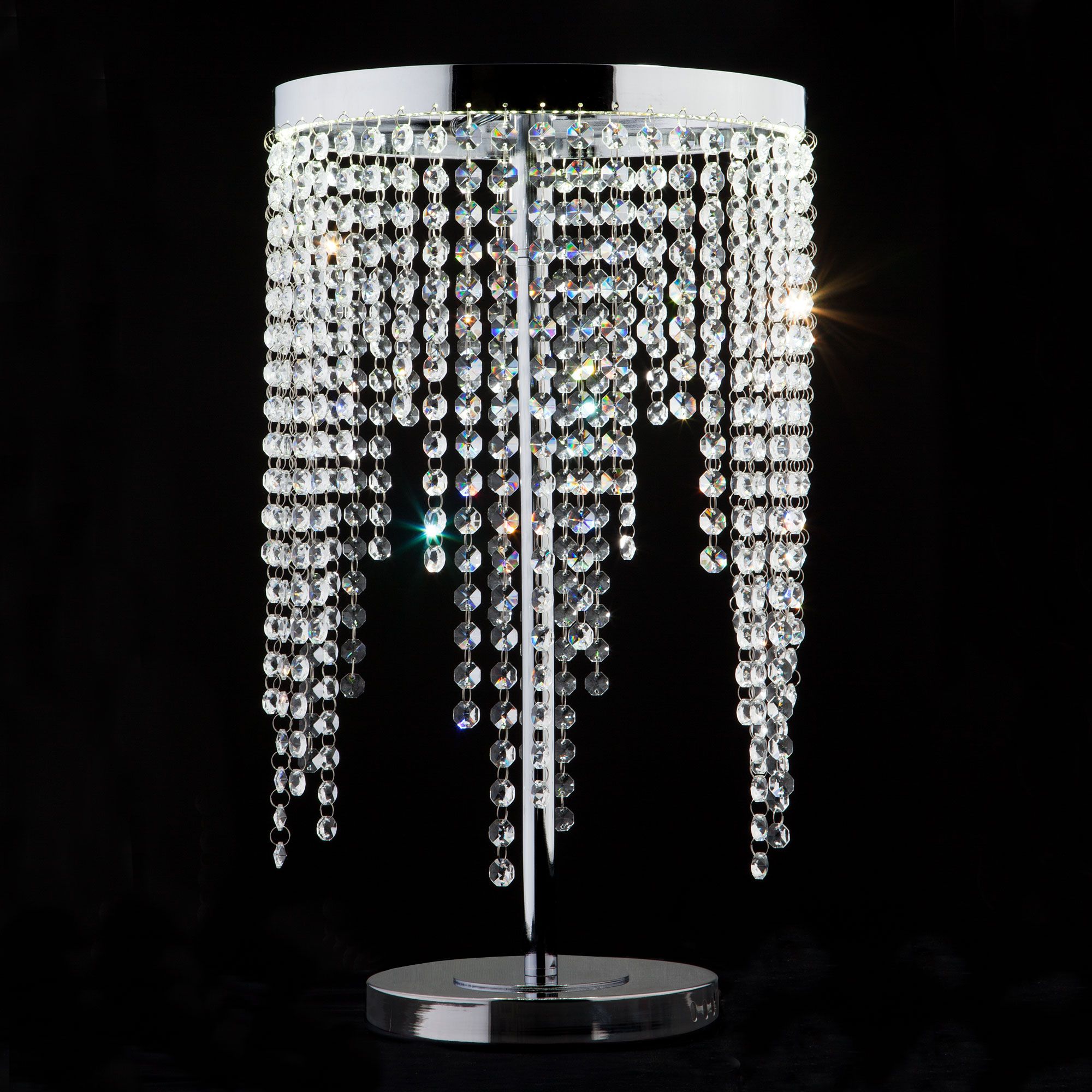 Светодиодная настольная лампа с хрусталем Eurosvet Royal 80412/1 хром. Фото 1