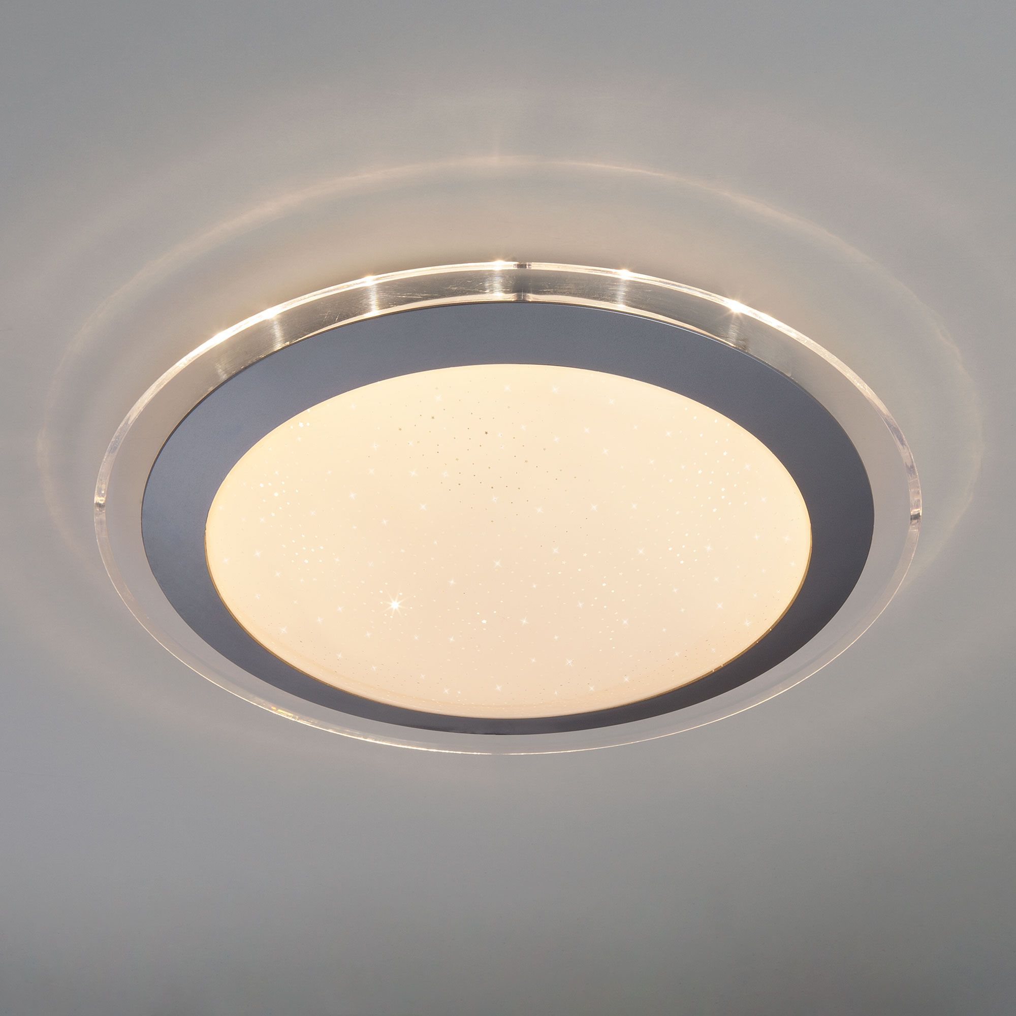 Светодиодный настенно-потолочный светильник с пультом Eurosvet Fusion 40002/1 LED матовое серебро. Фото 2