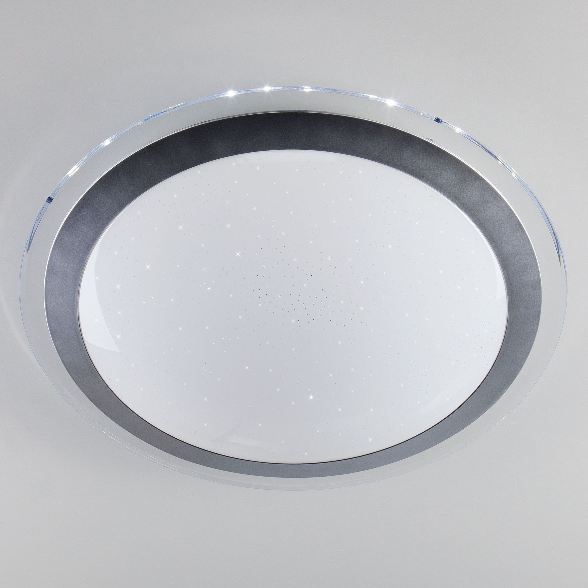 Потолочный накладной светильник с пультом  Fusion 40003/1 LED матовое серебро. Фото 1