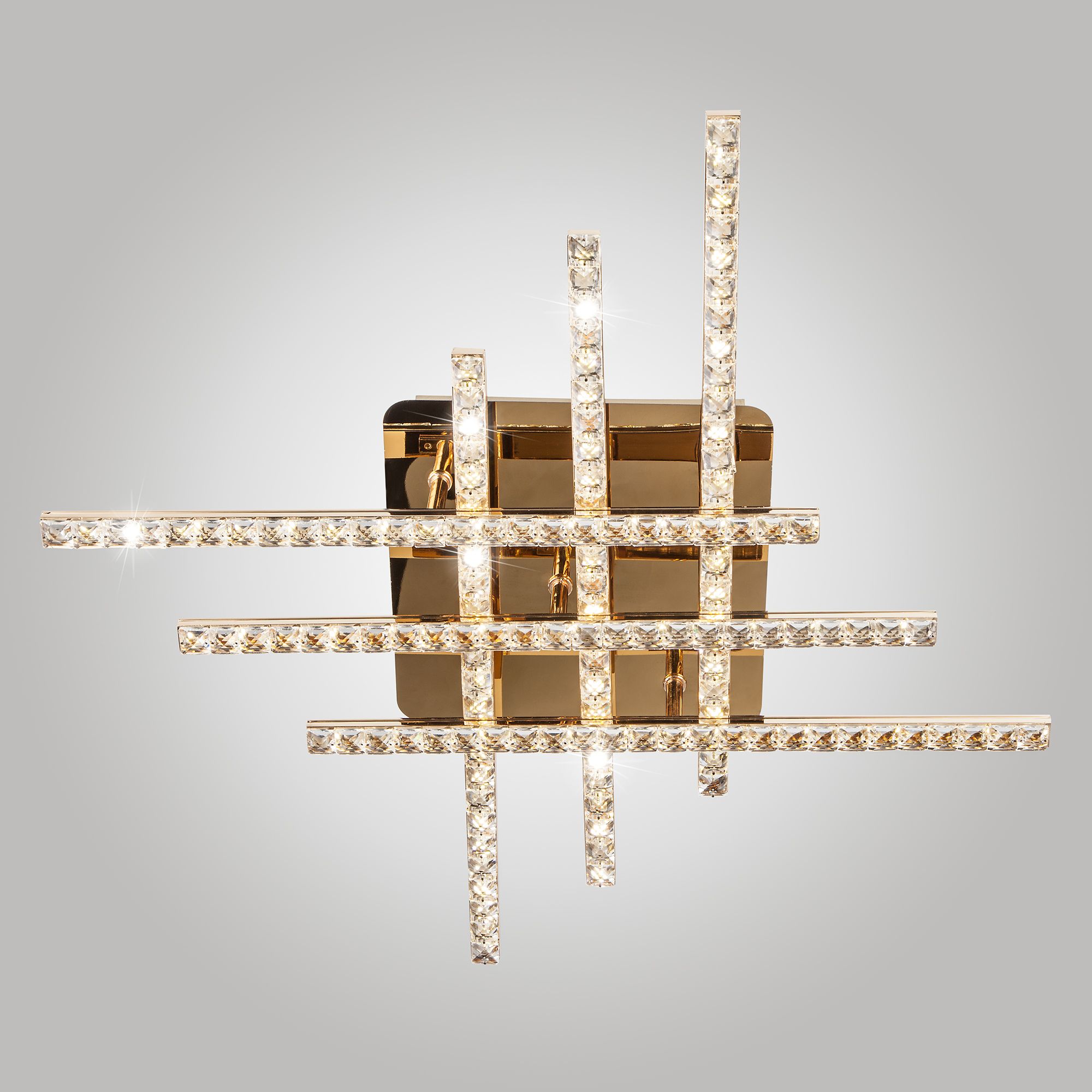 Светодиодный потолочный светильник с хрусталем Eurosvet Soprano 90041/6 золото. Фото 1