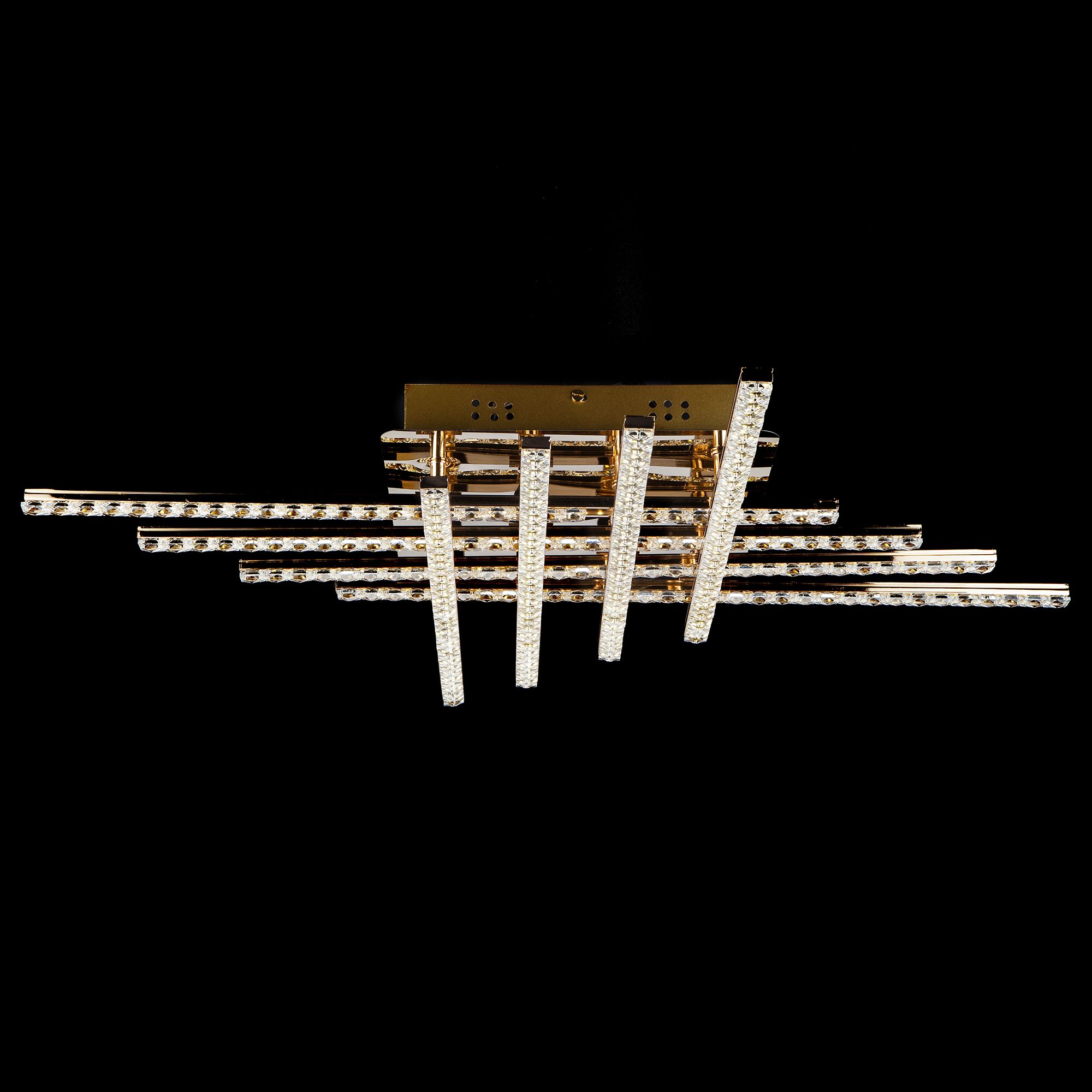 Светодиодный потолочный светильник с хрусталем Eurosvet Soprano 90041/8 золото. Фото 2