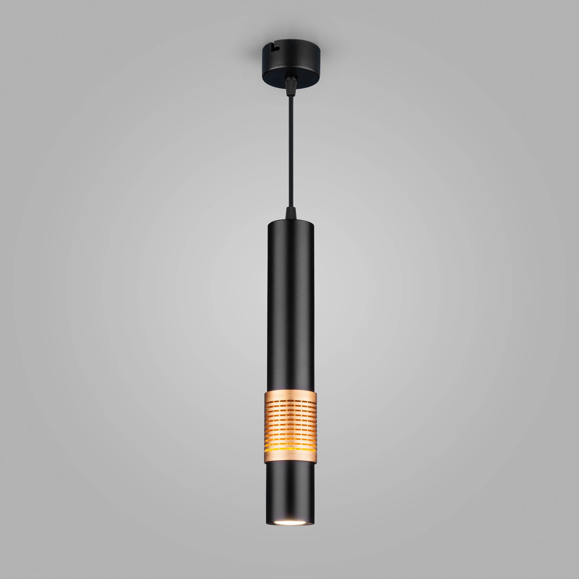 Подвесной светодиодный светильник Elektrostandard DLN001 DLN001 MR16 черный матовый/золото. Фото 3