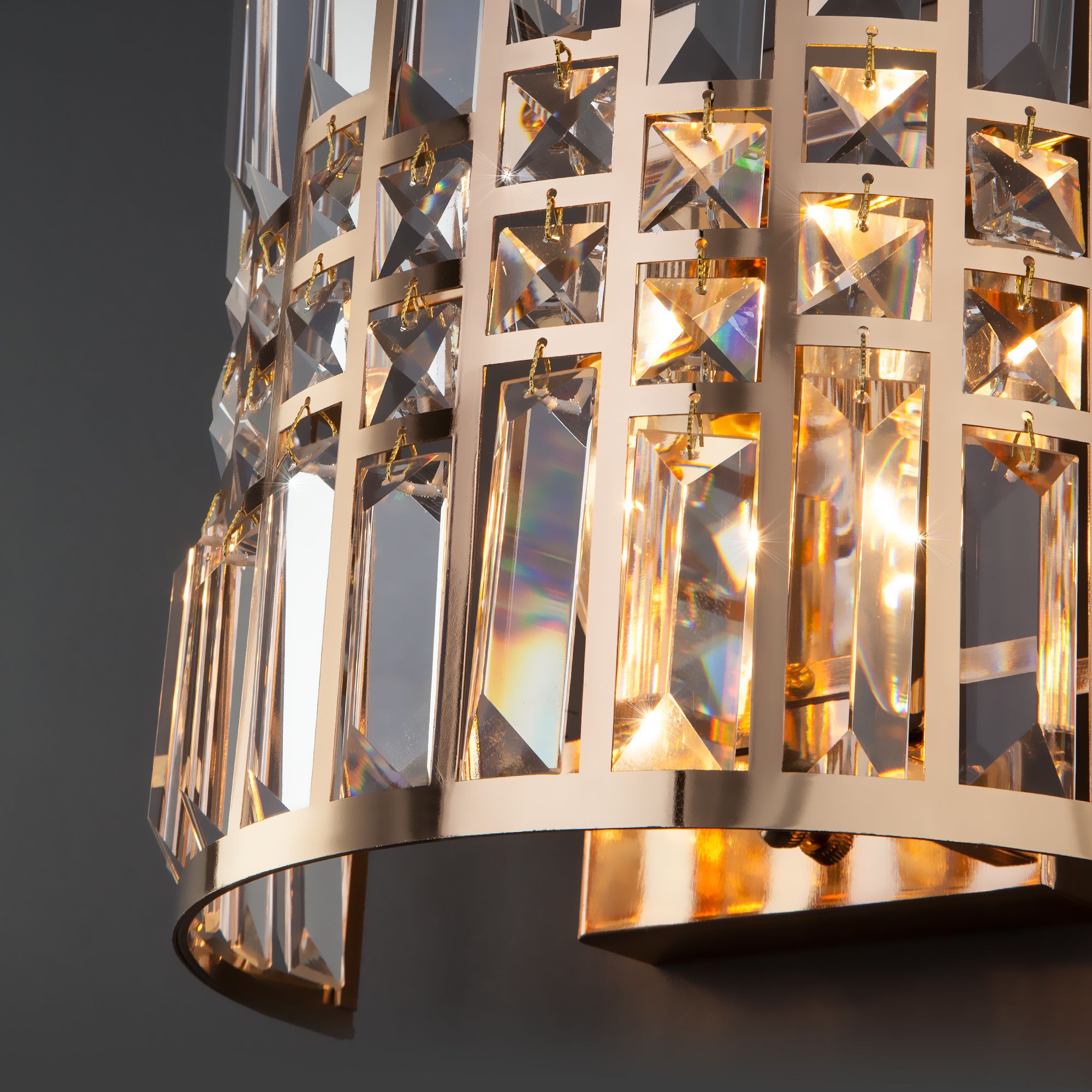 Настенный светильник с хрусталем Eurosvet Lory 10116/2 золото. Фото 3