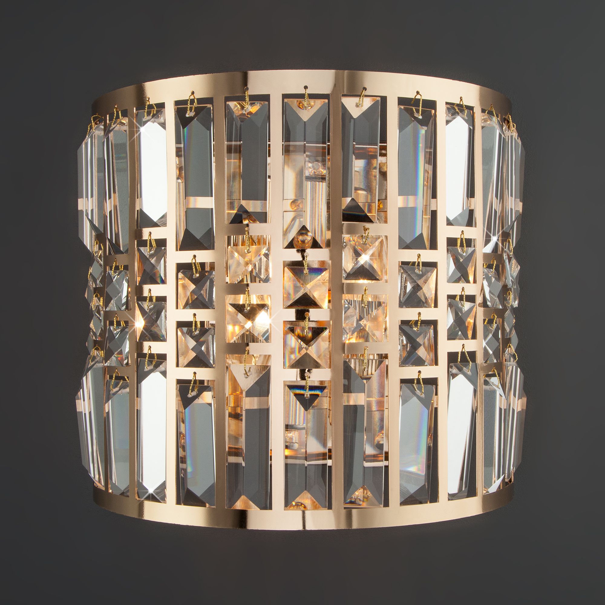 Настенный светильник с хрусталем Eurosvet Lory 10116/2 золото. Фото 2