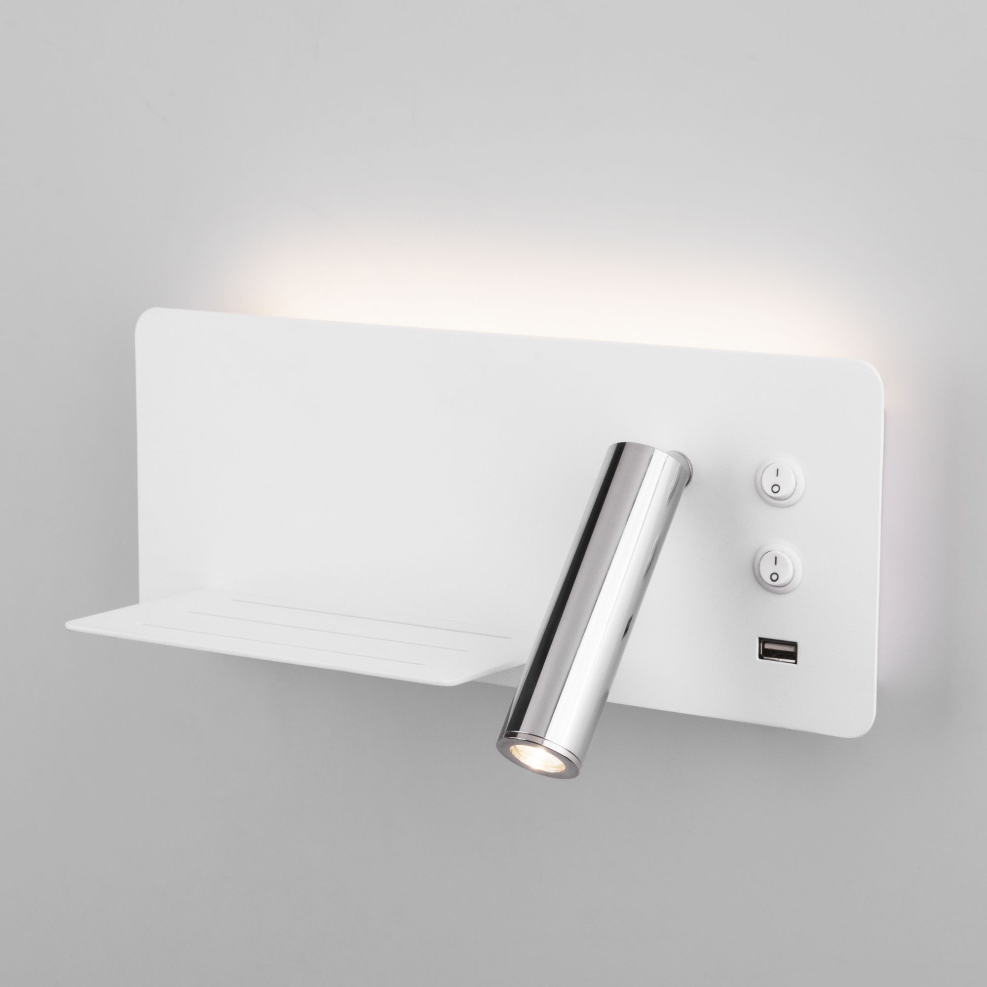 Настенный светодиодный светильник с USB Fant L LED (левый) Elektrostandard Fant MRL LED 1113 белый/хром. Фото 1