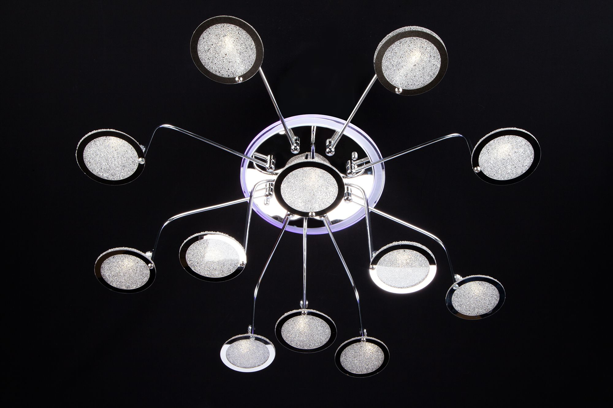 Потолочный светильник с LED подсветкой и пультом управления Eurosvet Spider 80109/12 хром. Фото 2