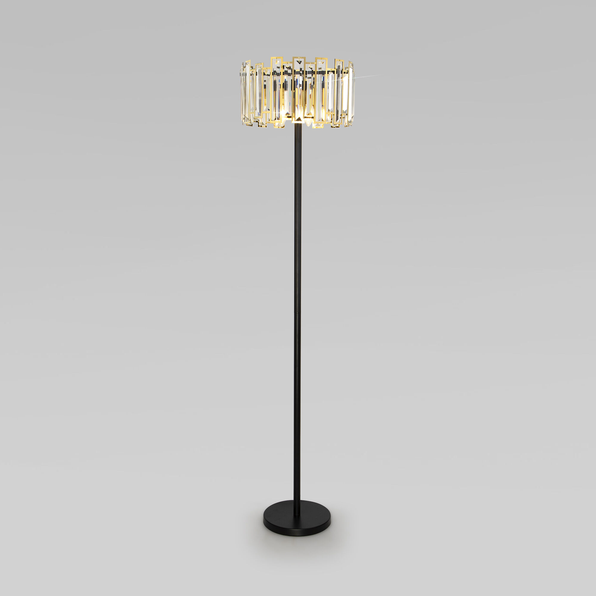 Напольный светильник с хруталем Bogate's Cella 01150/3 черный/золото. Фото 1