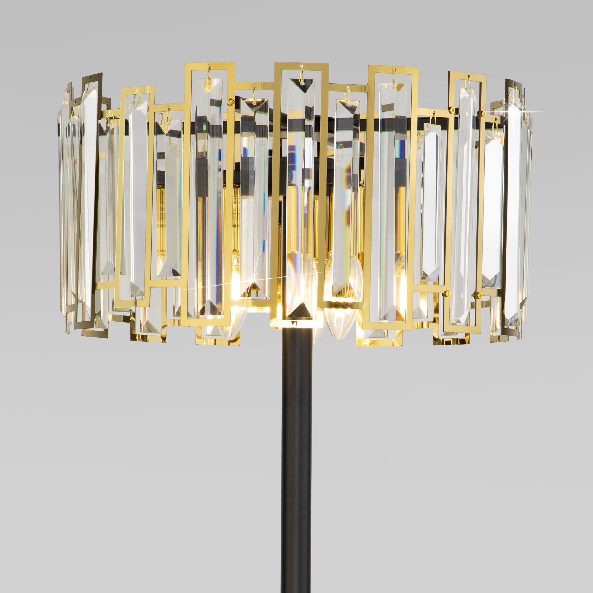 Напольный светильник с хруталем Bogate's Cella 01150/3 черный/золото. Фото 2