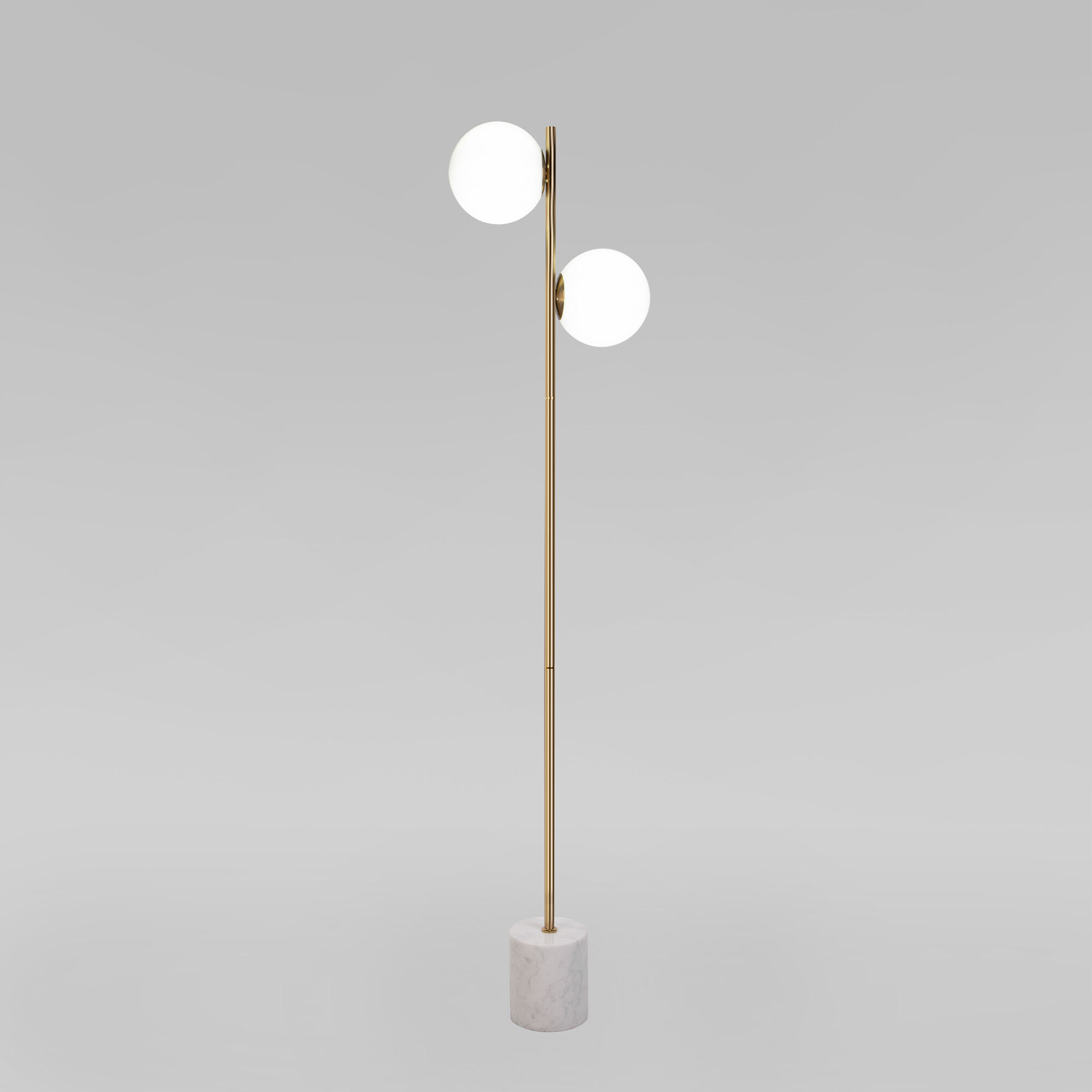 Напольный светильник с мраморным основанием Eurosvet Marbella 01158/2 латунь. Фото 1