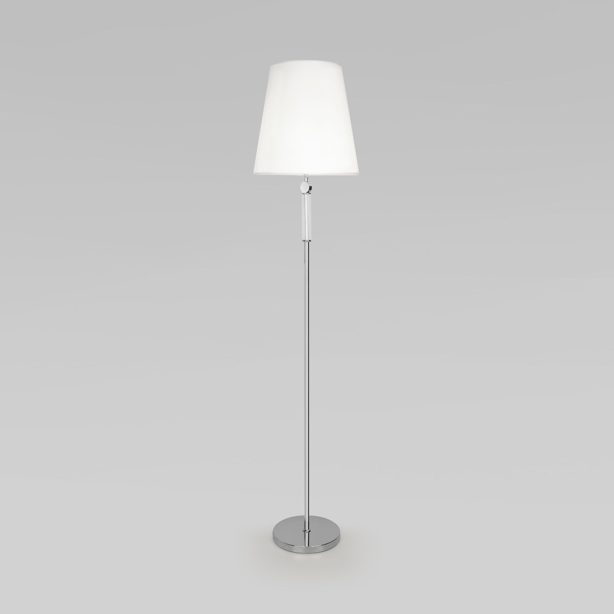 Напольный светильник с тканевым абажуром Eurosvet Conso 01146/1 хром. Фото 1