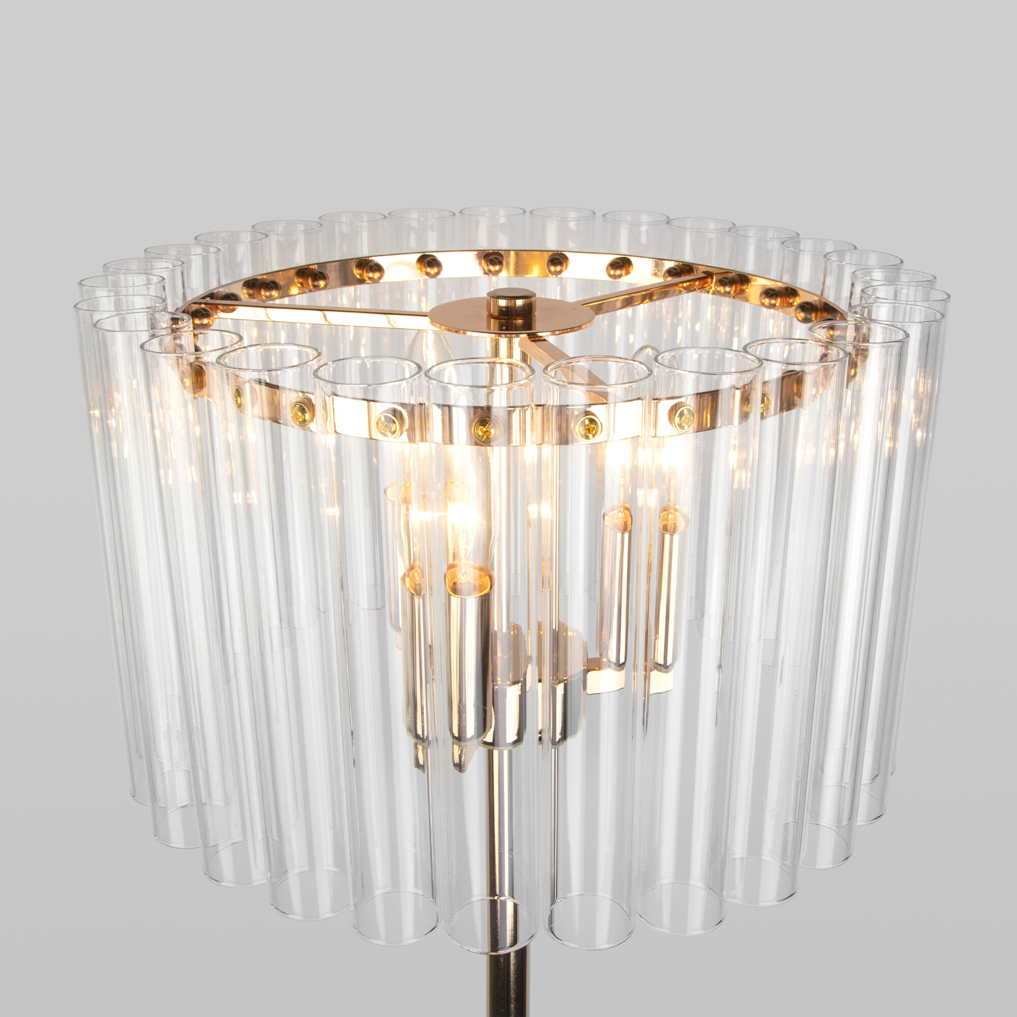 Напольный светильник со стеклянным плафоном Bogate's Flamel 01116/3 золото. Фото 3