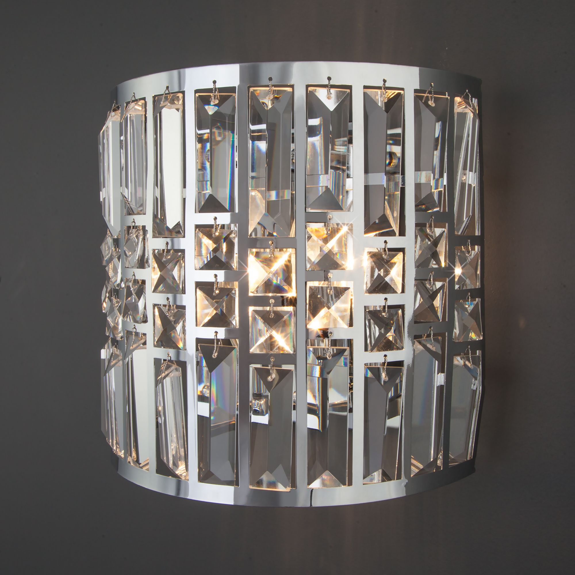 Настенный светильник с хрусталем Eurosvet Lory 10116/2 хром. Фото 2