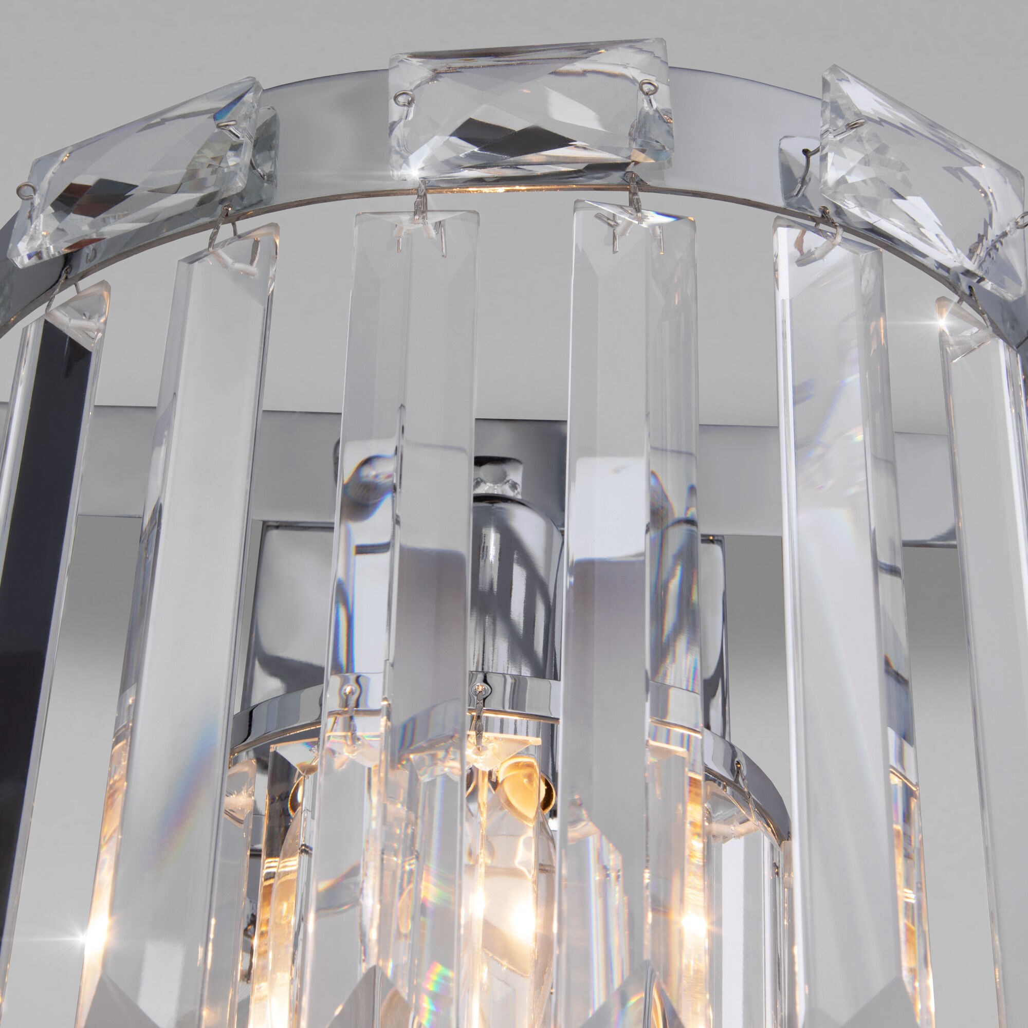 Настенный светильник с хрусталем Eurosvet Elegante 10130/1 хром. Фото 3