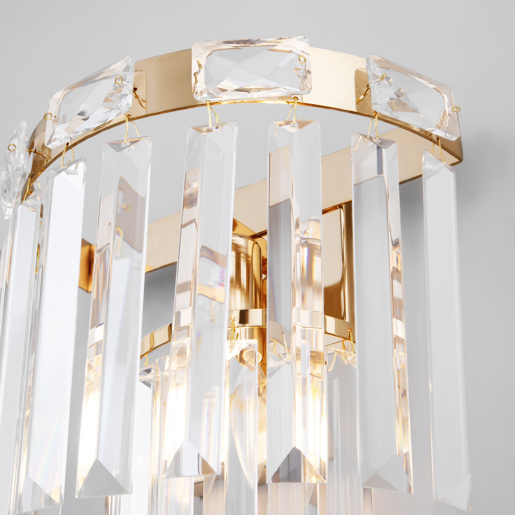 Настенный светильник с хрусталем Eurosvet Elegante 10130/1 золото. Фото 2