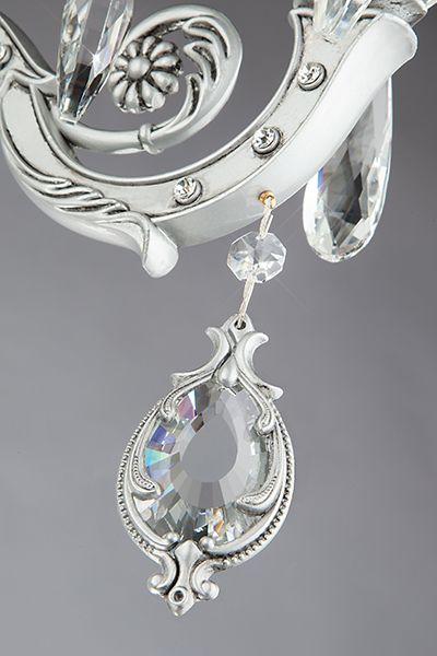 Настенный светильник с хрусталем Bogate's Wonderful 276/2 серебро. Фото 3