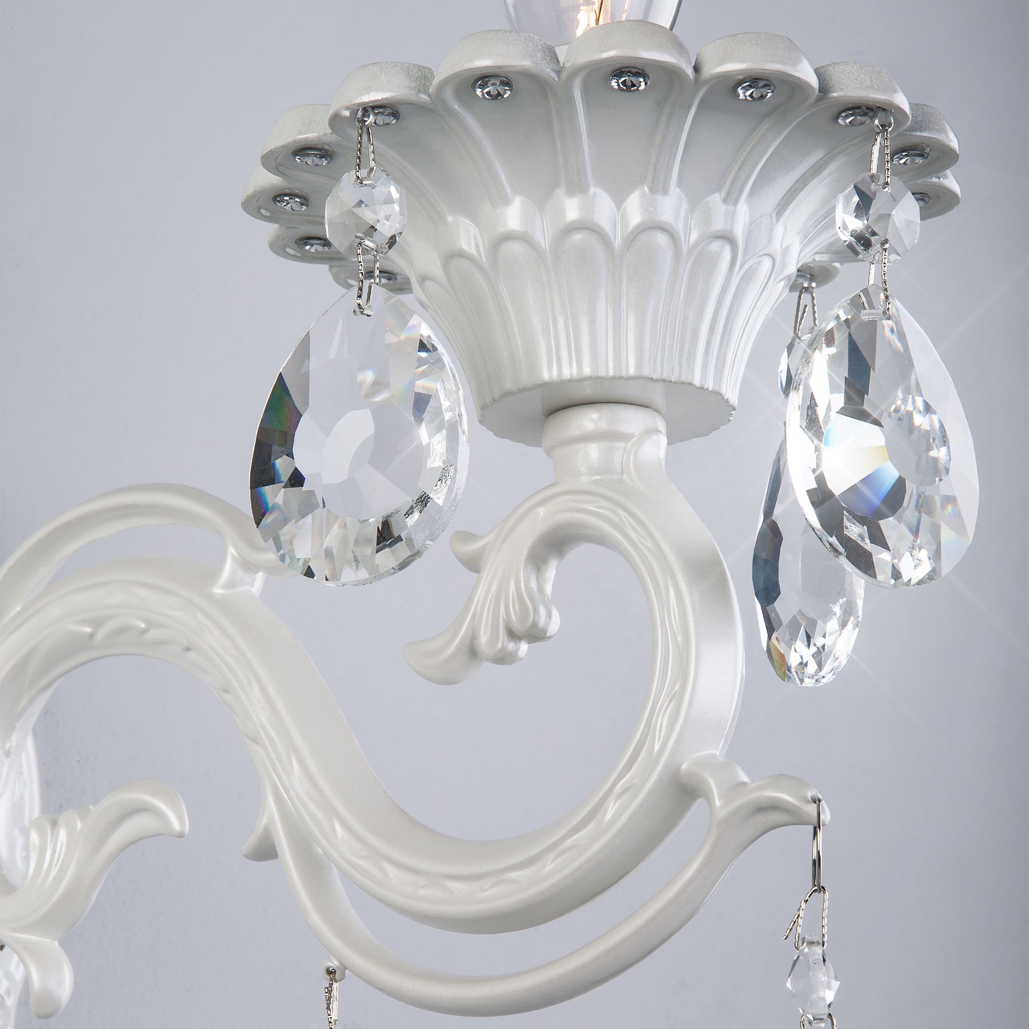 Настенный светильник с хрусталем Bogate's Tivoli 294/1 белый. Фото 2
