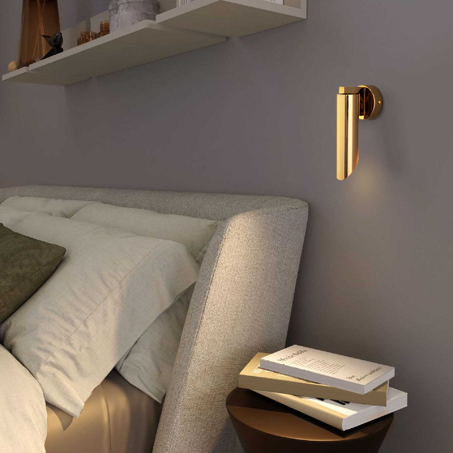 Настенный светильник с металлическим плафоном Eurosvet Wing 40037/1 золото. Фото 3
